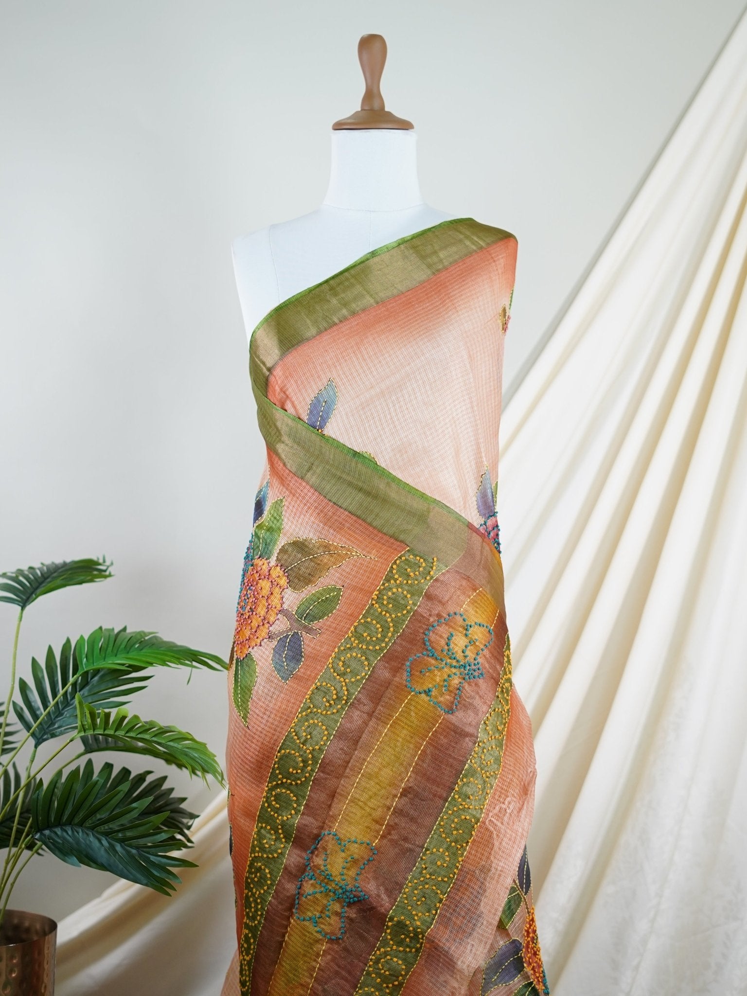 Tussars Cherry Blossom Kota - Manoranjitham Weaves - Handloom Store