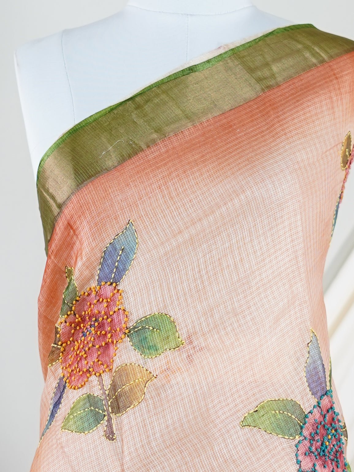 Tussars Cherry Blossom Kota - Manoranjitham Weaves - Handloom Store