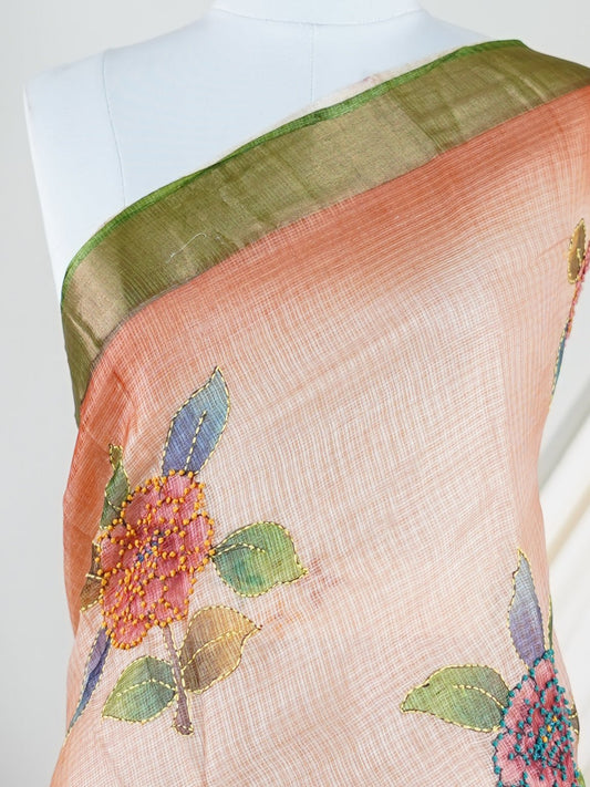 Tussars Cherry Blossom Kota - Manoranjitham Weaves - Handloom Store