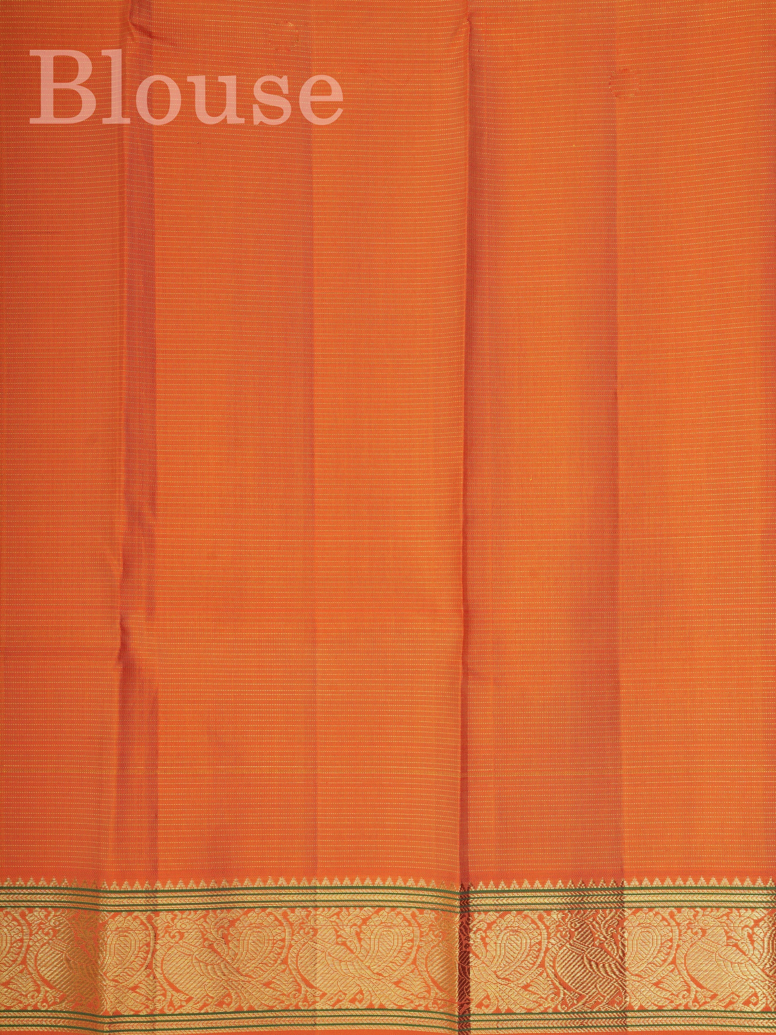 Kanchipuram Silk Green 100% Pure Silk  - Manoranjitham Weaves - Handloom Store
