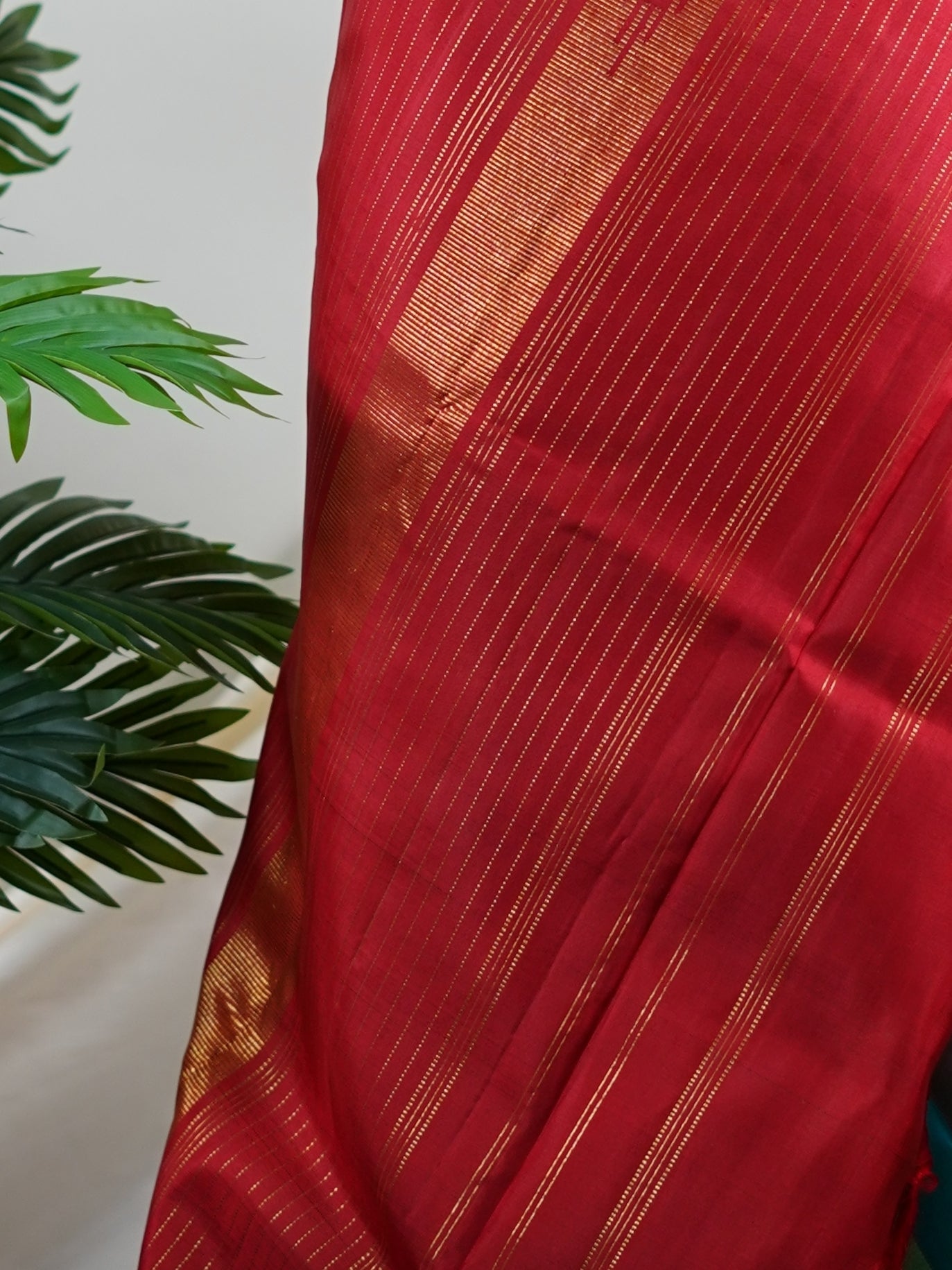 Kanchipuram Silk Green And Brown 100% Pure Silk  - Manoranjitham Weaves - Handloom Store
