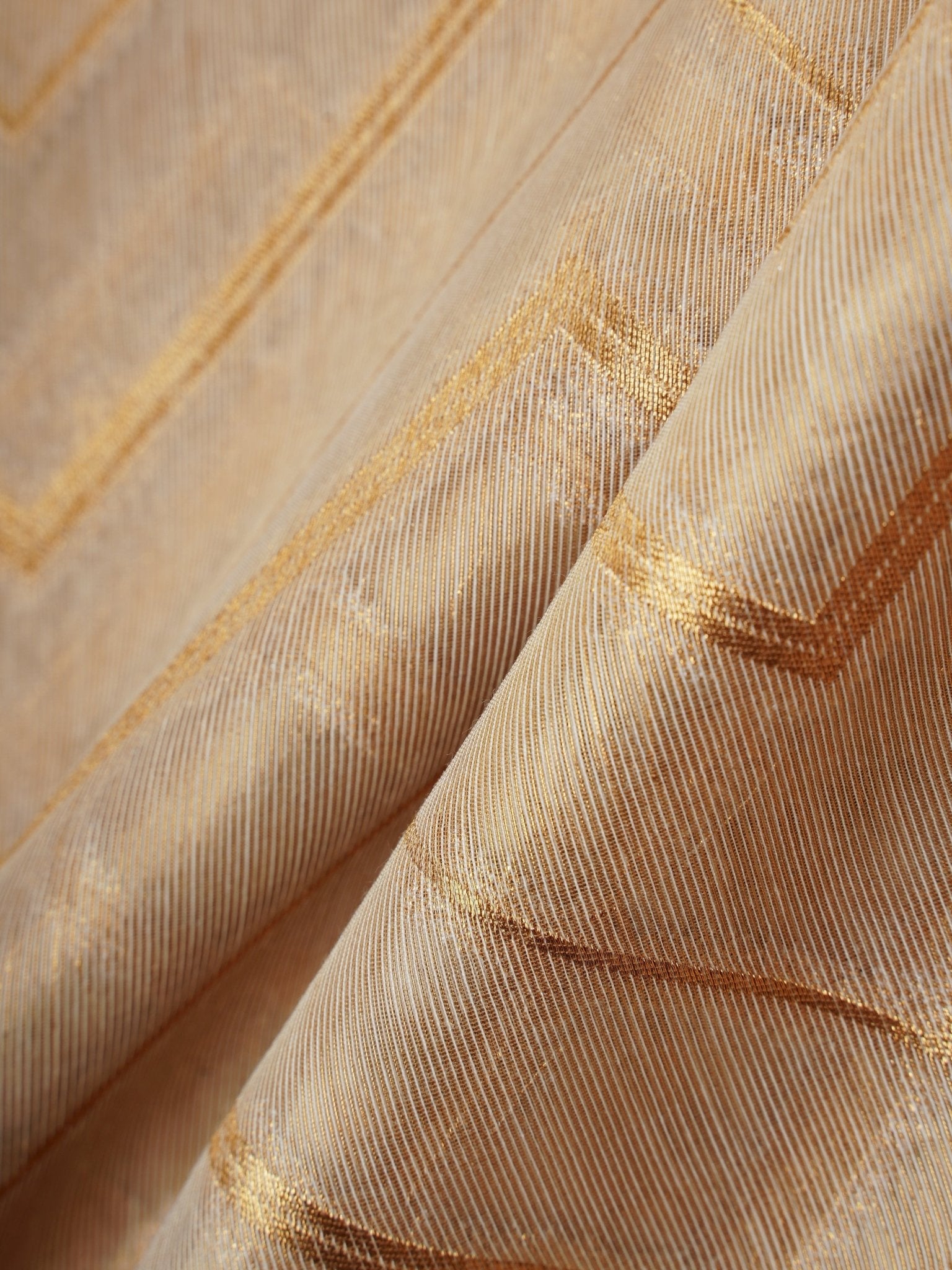 tissue Gold Kora Semi Tissue - Manoranjitham Weaves - Handloom Store