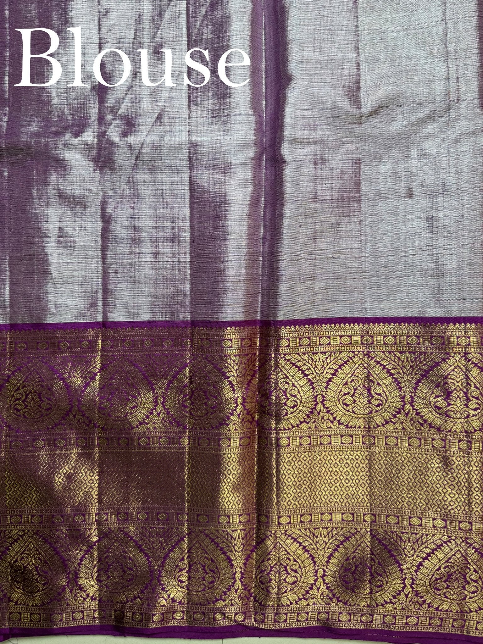 Kanchipuram Silk White 100% Pure Silk  - Manoranjitham Weaves - Handloom Store