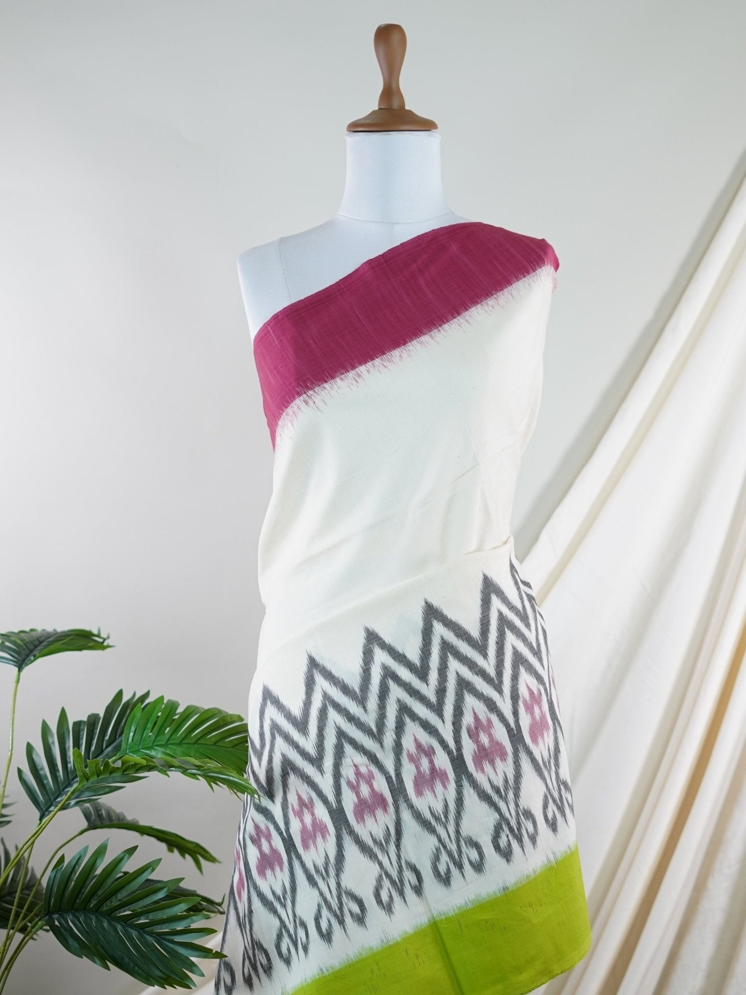 Handspun Cotton Cream 100% Pure Cotton - Manoranjitham Weaves - Handloom Store