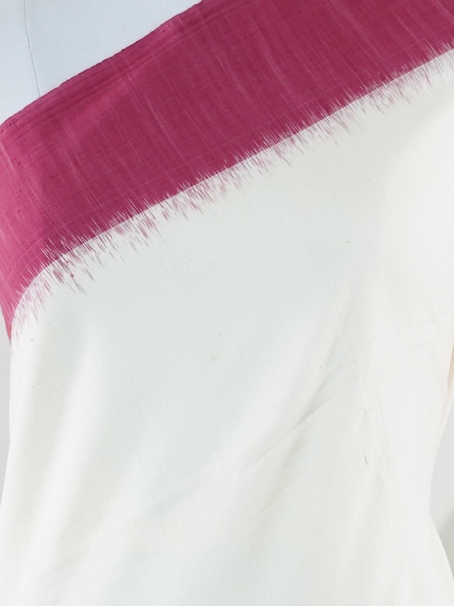 Handspun Cotton Cream 100% Pure Cotton - Manoranjitham Weaves - Handloom Store