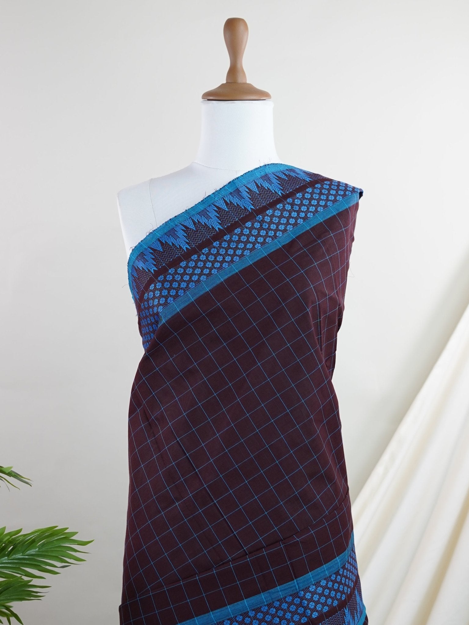 Kanchipuram Cottons Maroon 100% Pure Cotton - Manoranjitham Weaves - Handloom Store