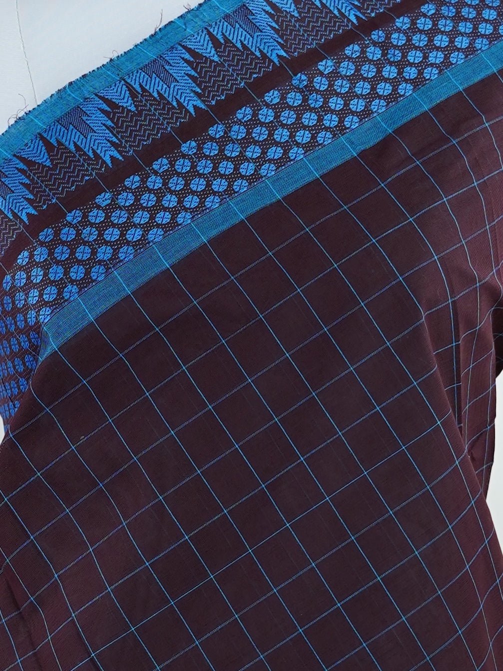 Kanchipuram Cottons Maroon 100% Pure Cotton - Manoranjitham Weaves - Handloom Store