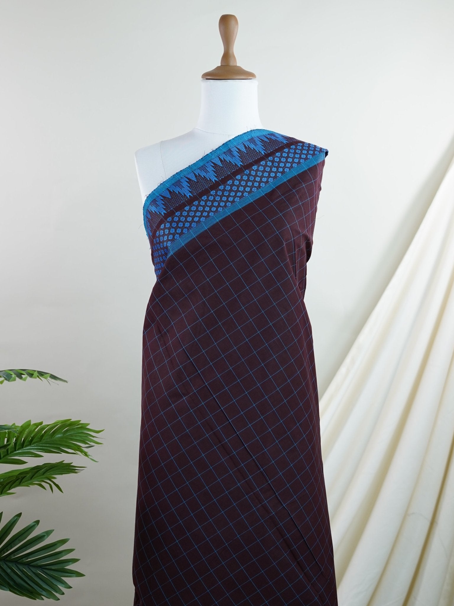 Kanchipuram Cottons Maroon 100% Pure Cotton - Manoranjitham Weaves - Handloom Store