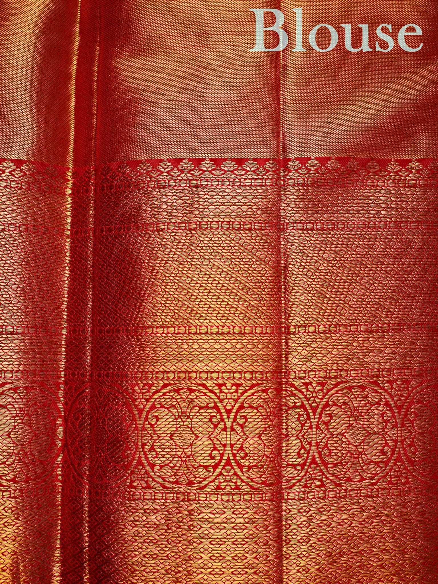 Kanchipuram Silk Gold tissue 100% Pure Silk  - Manoranjitham Weaves - Handloom Store