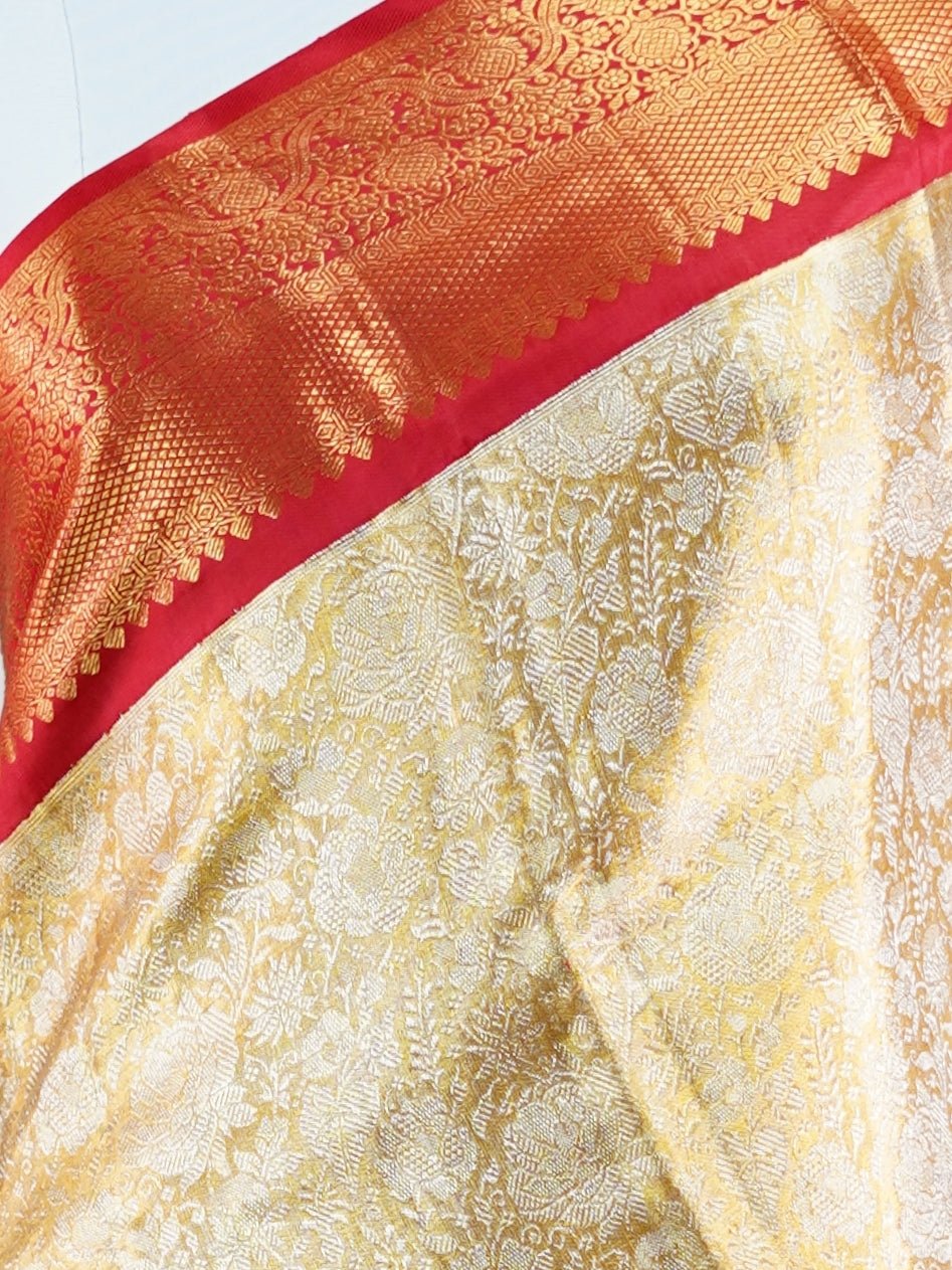 Kanchipuram Silk  100% Pure Silk  - Manoranjitham Weaves - Handloom Store