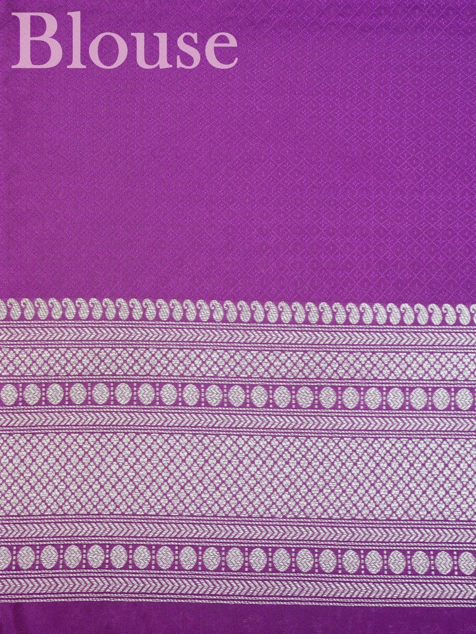 Katan Purple Katan Semi Silk - Manoranjitham Weaves - Handloom Store