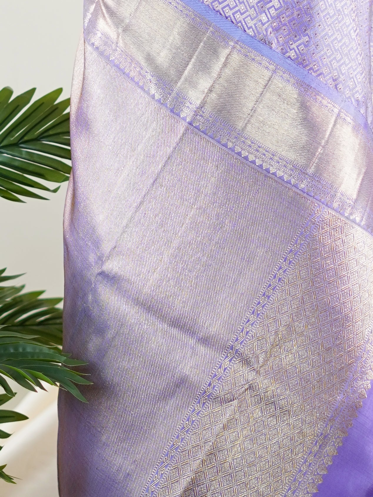 Kanchipuram Silk Violet 100% Pure Silk  - Manoranjitham Weaves - Handloom Store