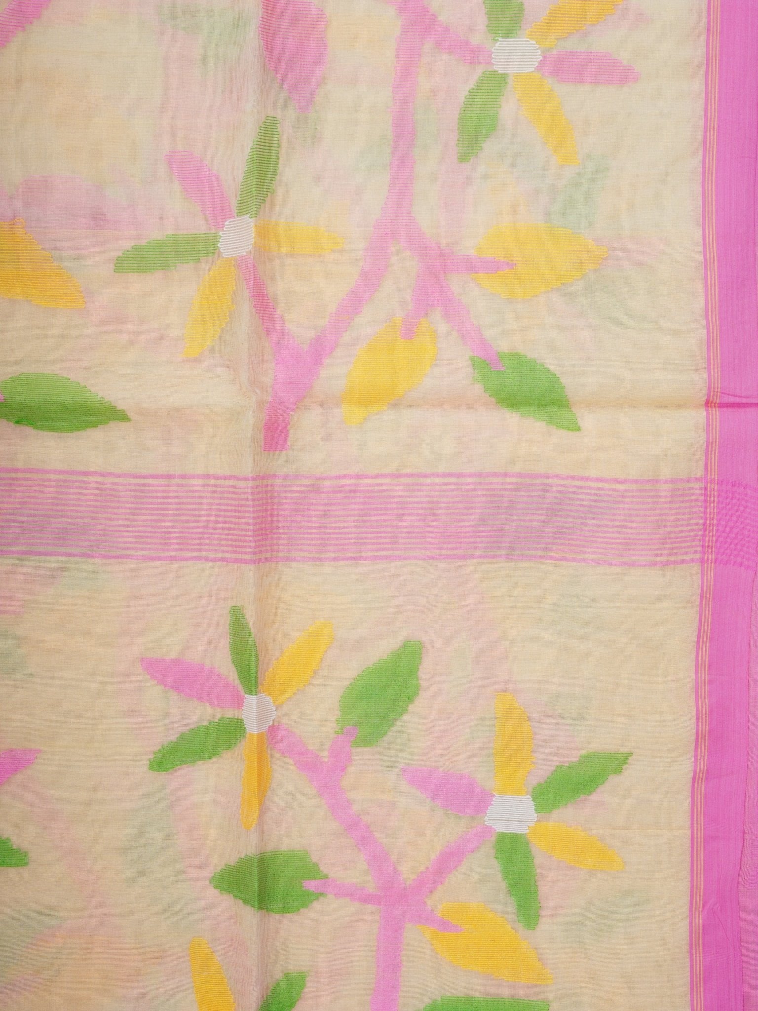 Cotton Beige 100% Pure Cotton - Manoranjitham Weaves - Handloom Store