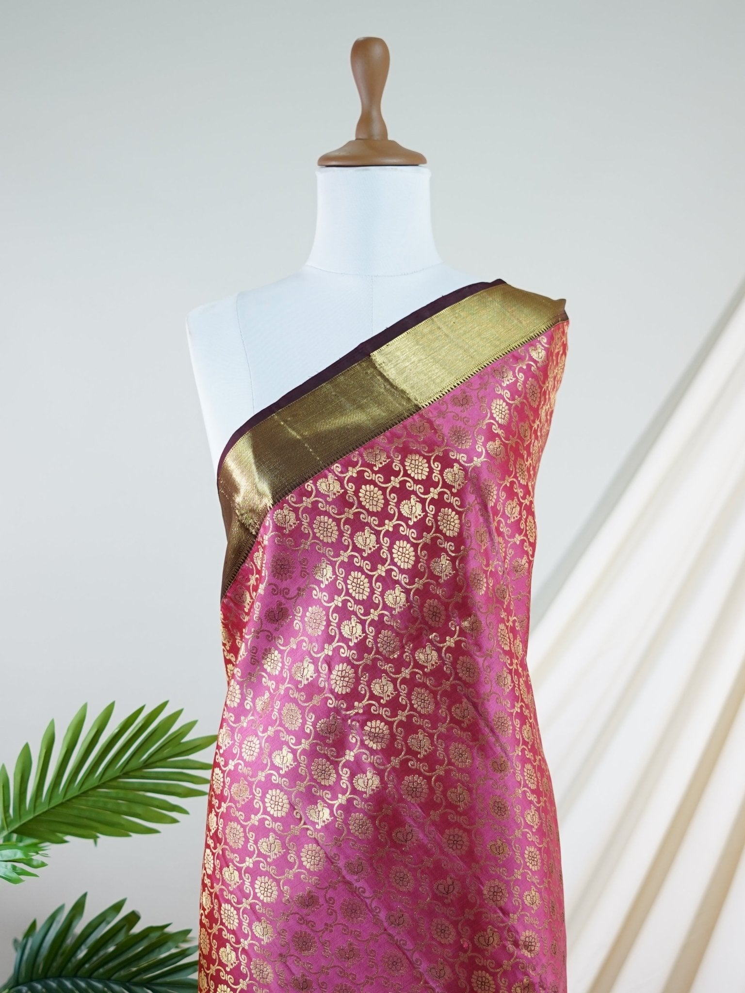 Kanchipuram Silk Soft Pink 100% Pure Silk  - Manoranjitham Weaves - Handloom Store