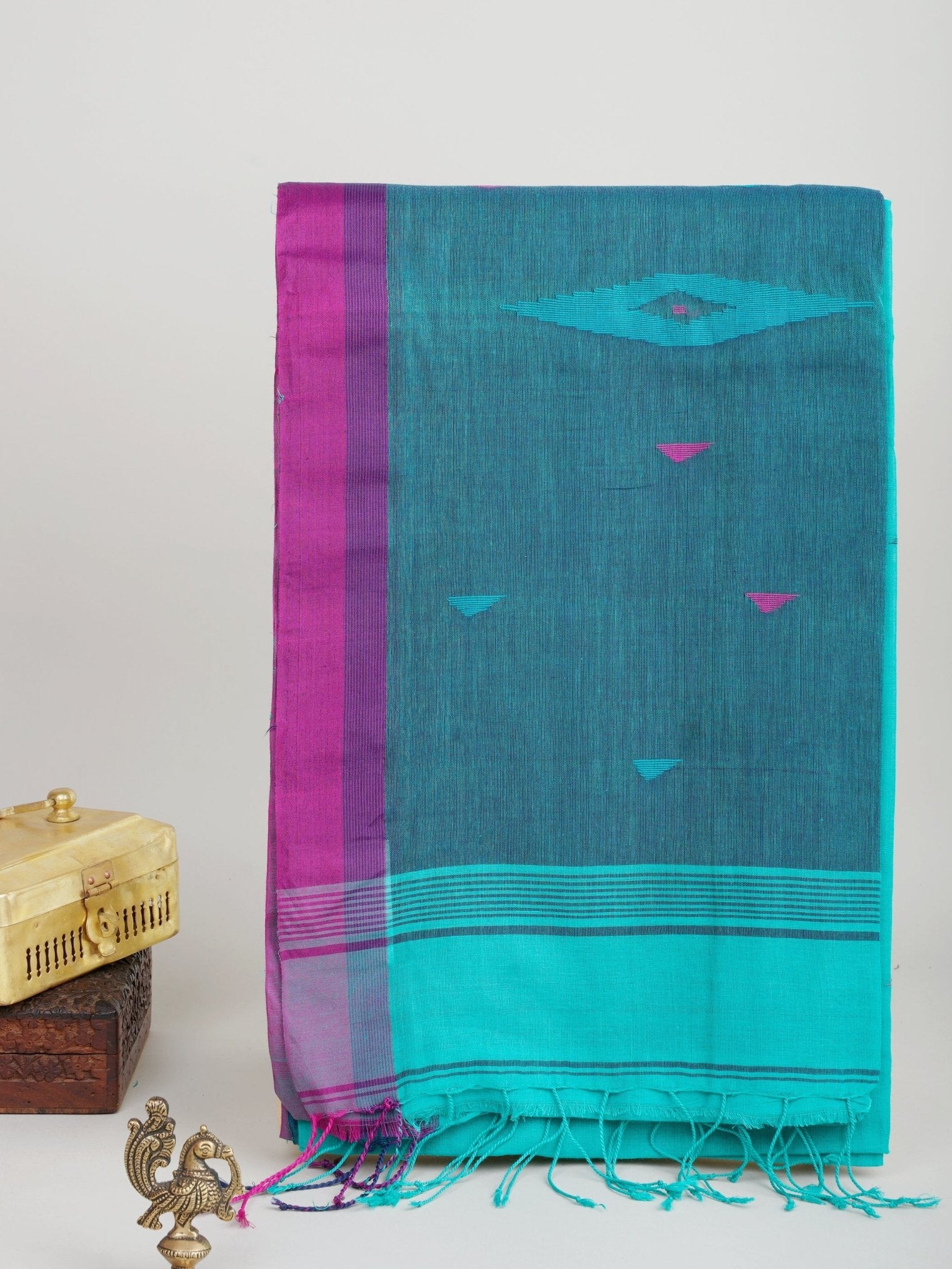 Cotton Purple 100% Pure Cotton - Manoranjitham Weaves - Handloom Store