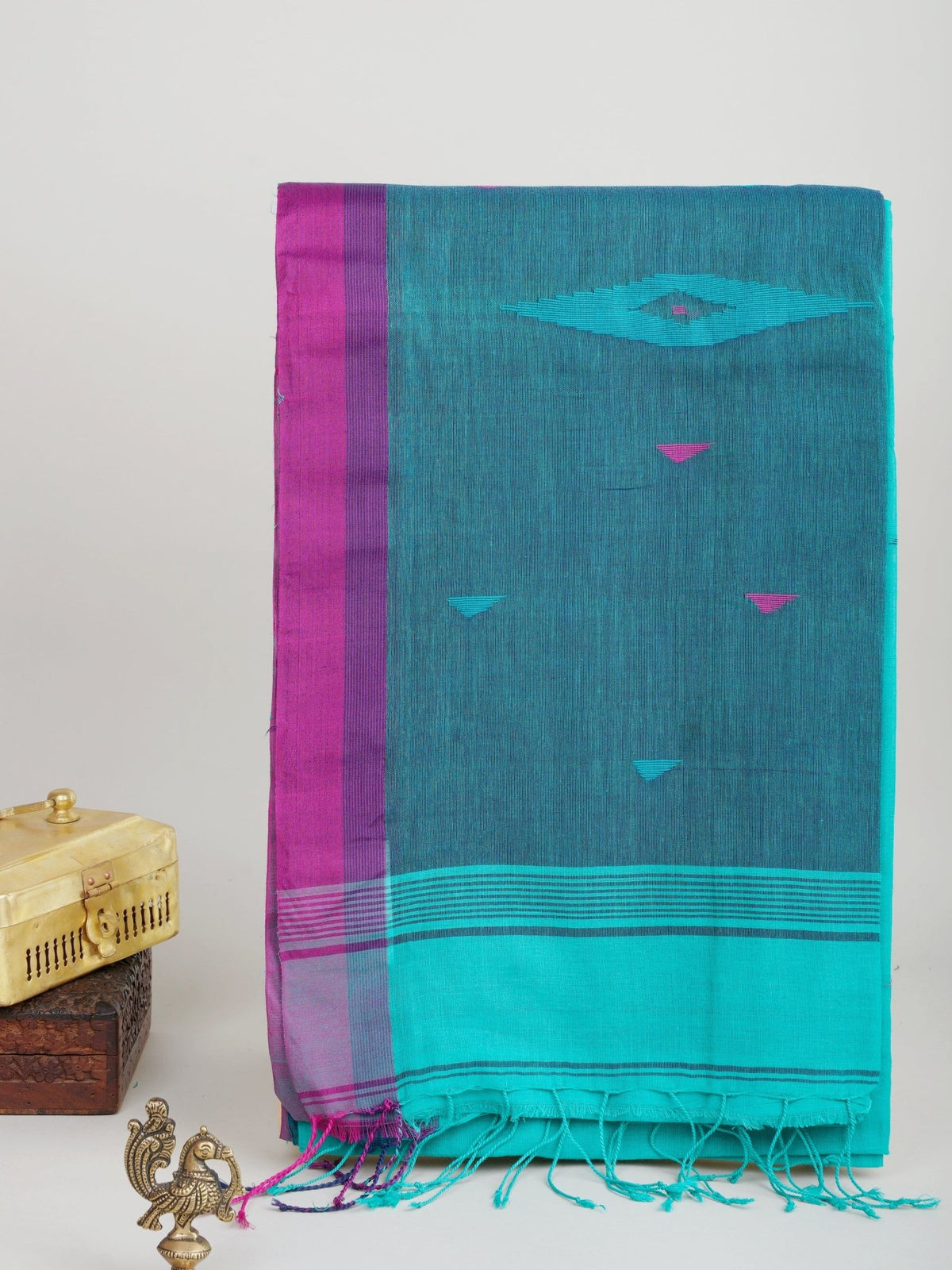 Cotton Purple 100% Pure Cotton - Manoranjitham Weaves - Handloom Store