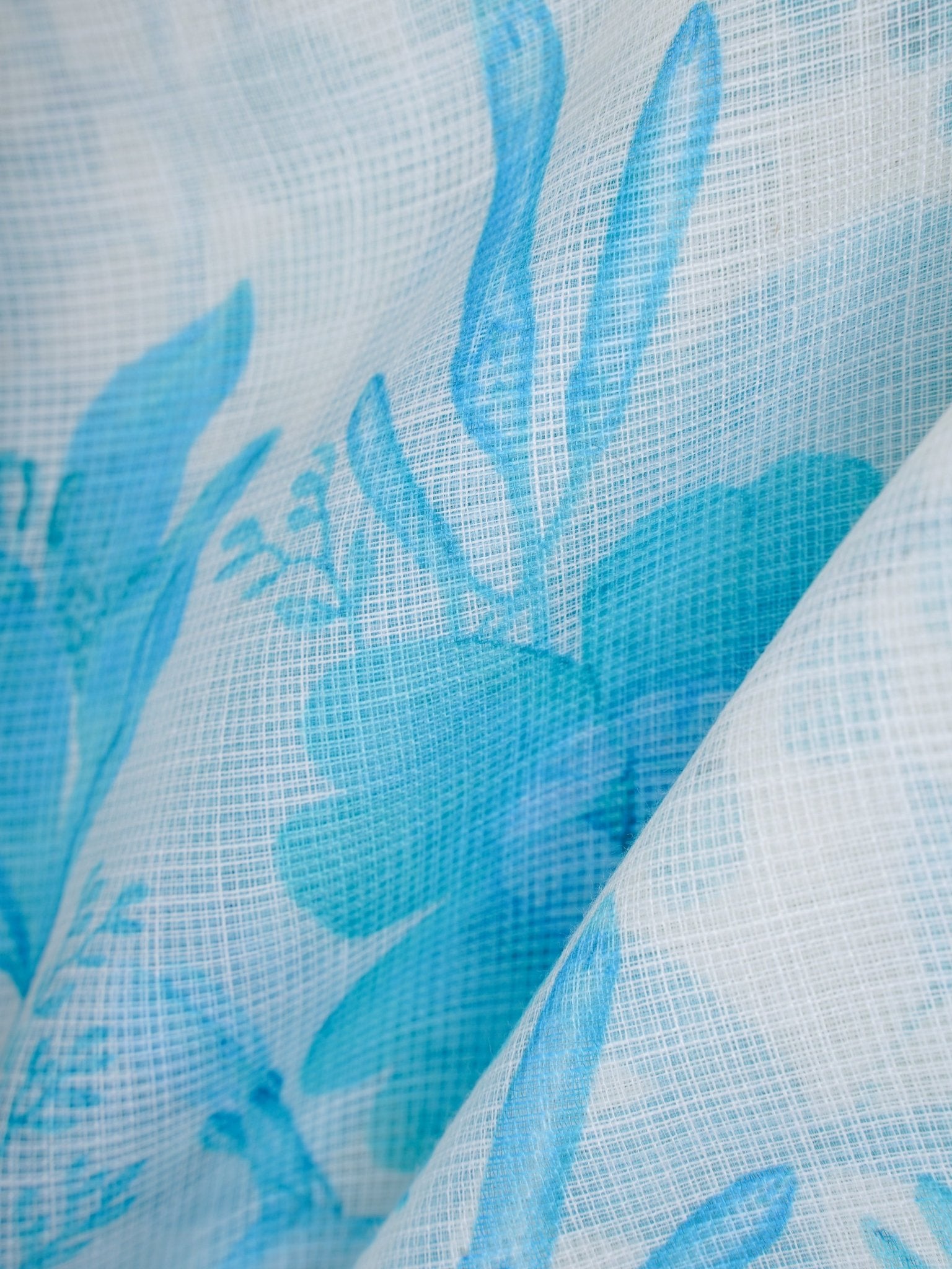 Linen White Silk Kota - Manoranjitham Weaves - Handloom Store