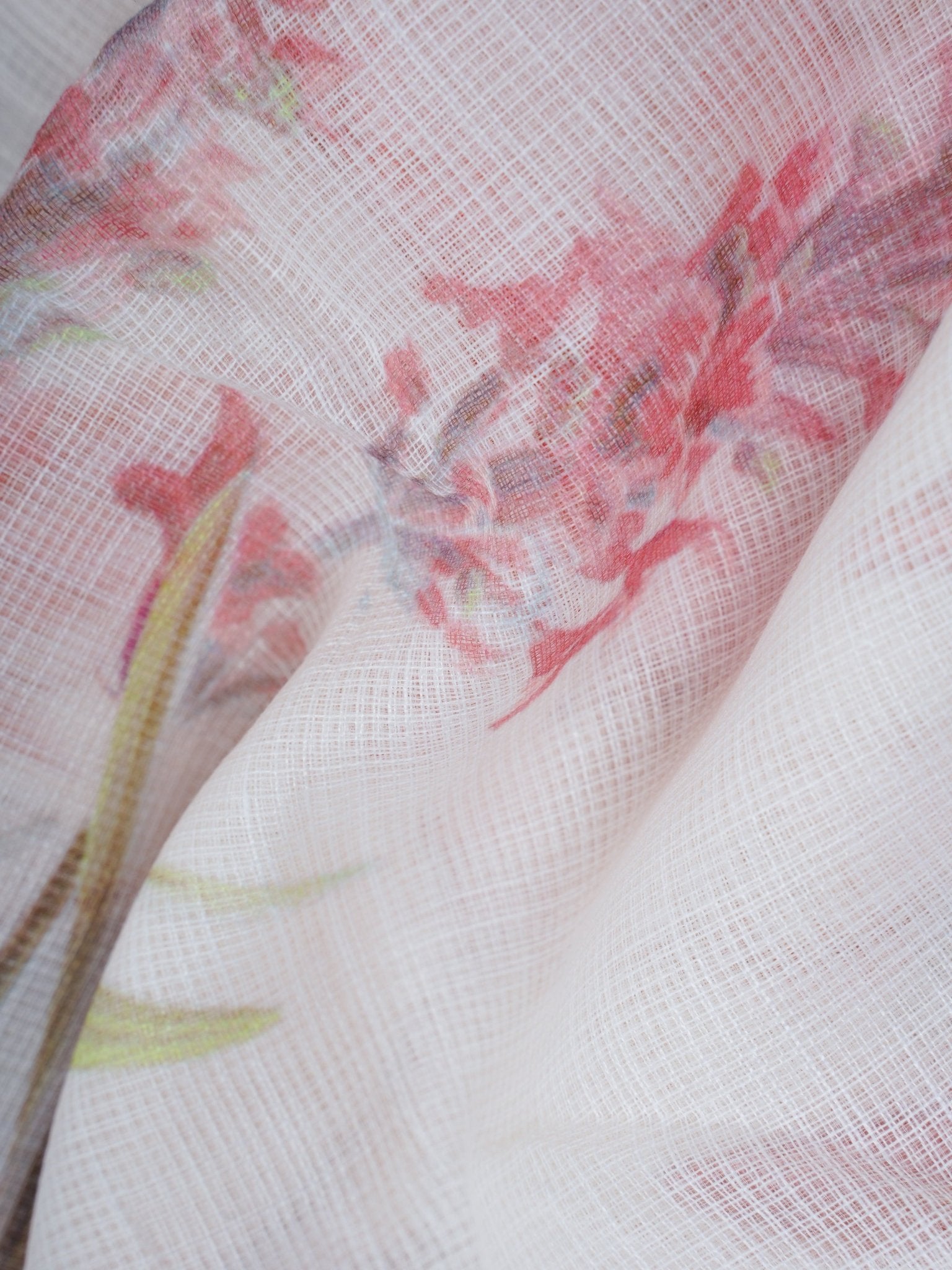 Linen White Silk Kota - Manoranjitham Weaves - Handloom Store