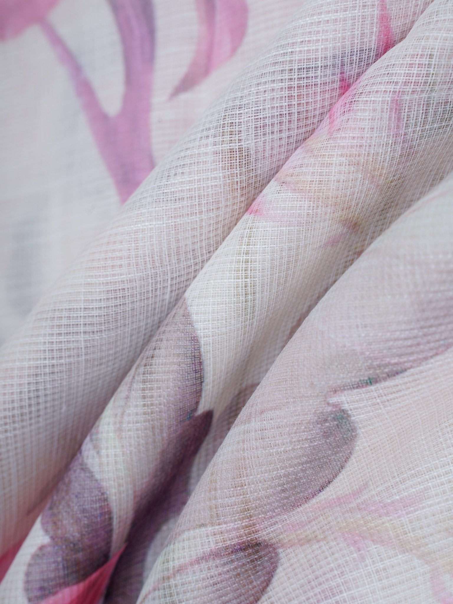 Linen White Silk Kota - Manoranjitham Weaves - Handloom Store