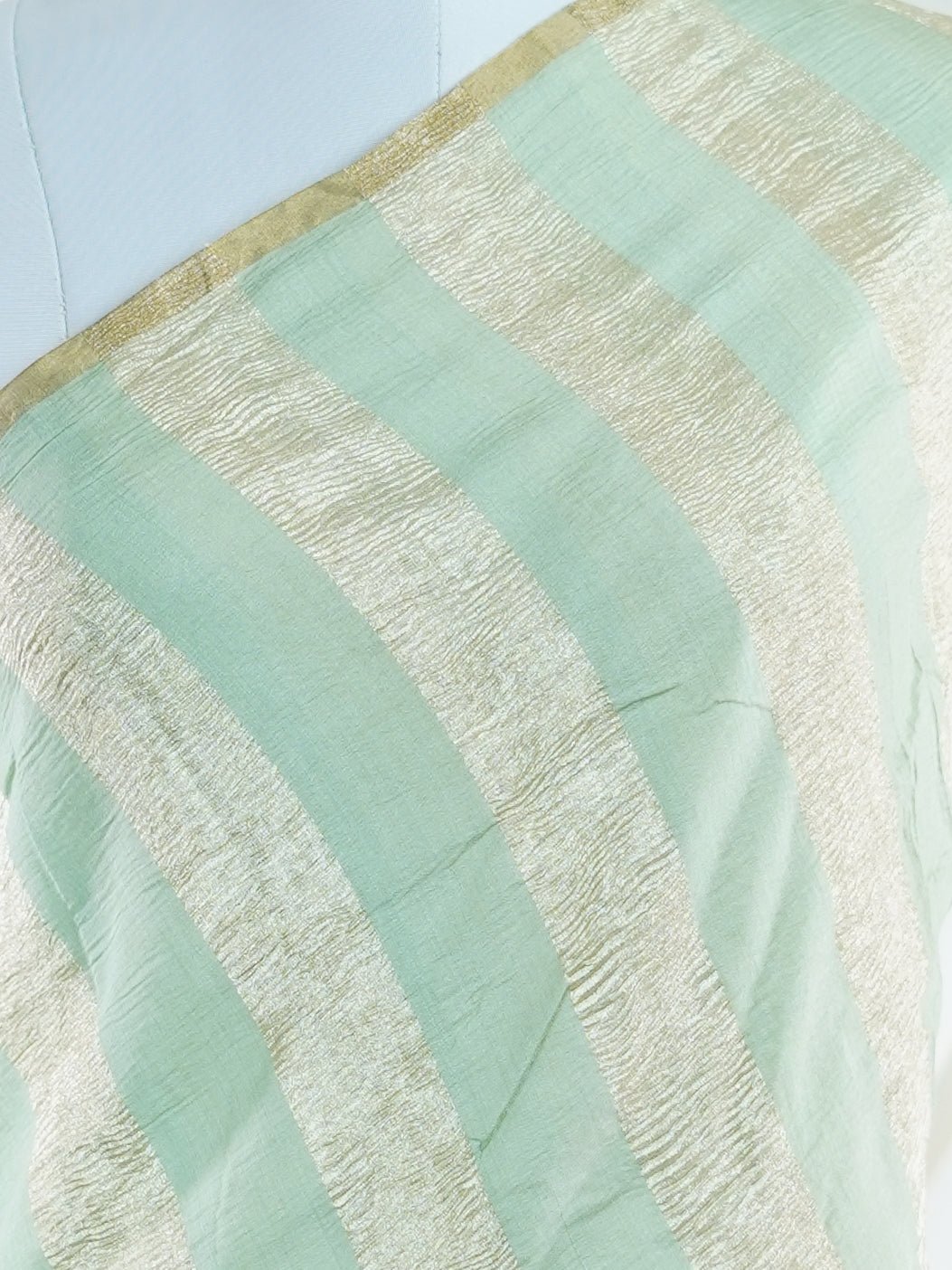Tissue Green 100% Pure Tissue - Manoranjitham Weaves - Handloom Store