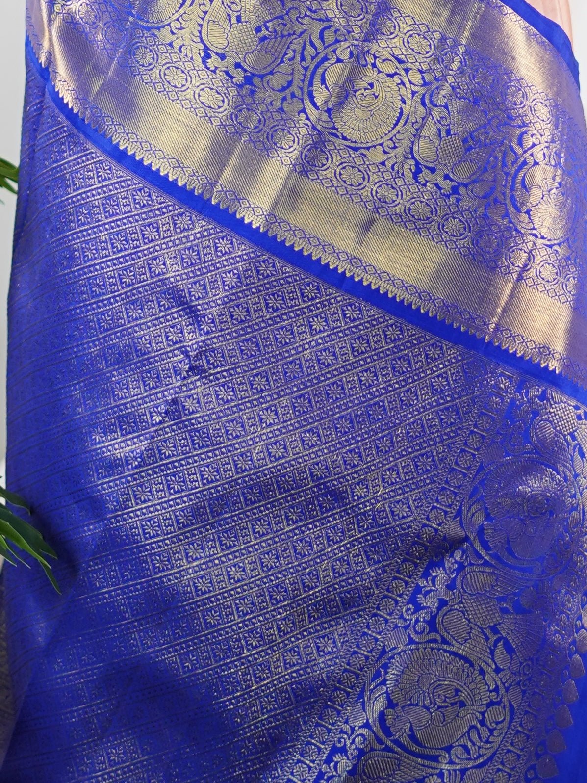 Kanchipuram Silk Orange 100% Pure Silk  - Manoranjitham Weaves - Handloom Store