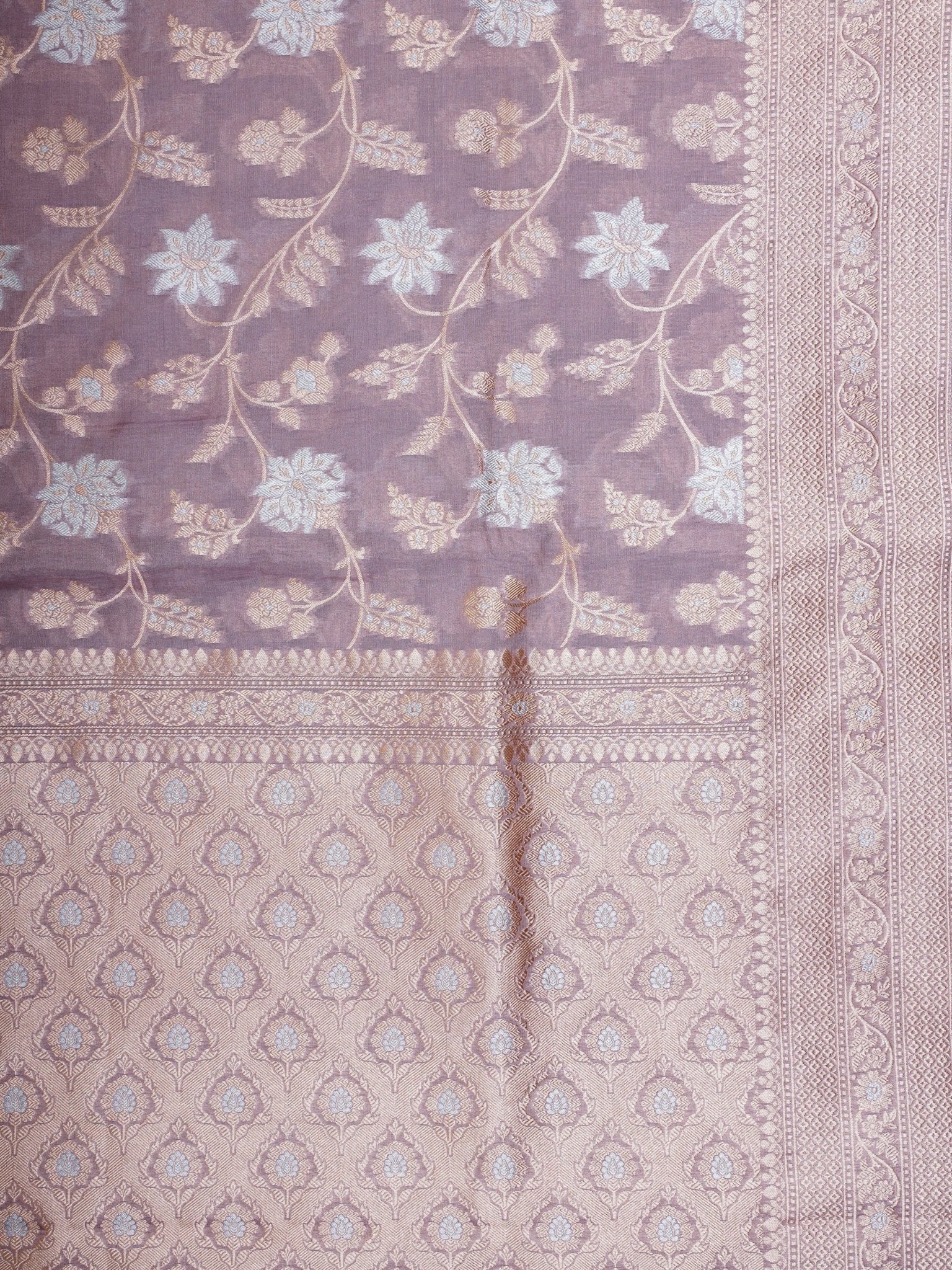 Katan Purple 100% Pure Katan Silk - Manoranjitham Weaves - Handloom Store