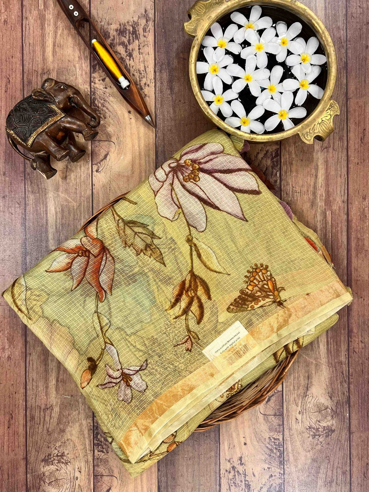 Kota Light Green Kota - Manoranjitham Weaves - Handloom Store