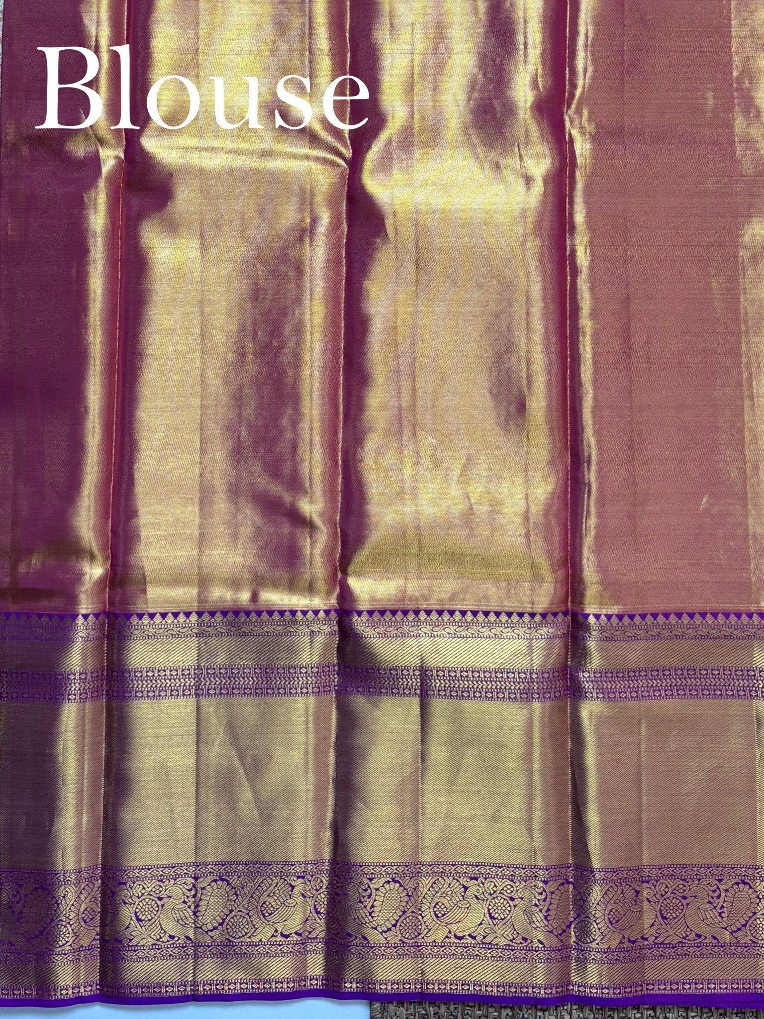 Kanchipuram Silk Gold  100% Pure Silk  - Manoranjitham Weaves - Handloom Store