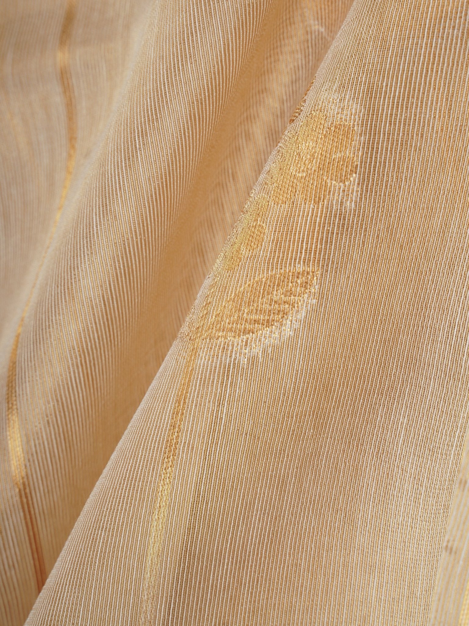 tissue Gold Kora Semi Tissue - Manoranjitham Weaves - Handloom Store