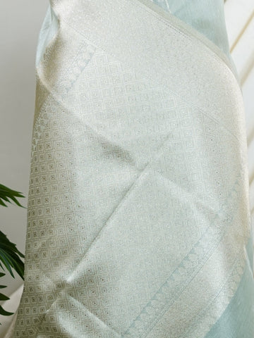 tissue Drenched in gold, this Semi Tissue saree shimmers with floral weave detailing and fine zari. Its lightweight texture and luminous finish make it a festive favourite. Crafted in Varanasi, it carries elegance in every thread. Ideal for weddings, receptions, and moments that deserve radiance. #SemiTissue #GoldenGlow #FloralWeave #FineZari #ManoranjithamSarees Madhumati - Semi Silk Saree - Manoranjitham Weaves - Handloom Store
