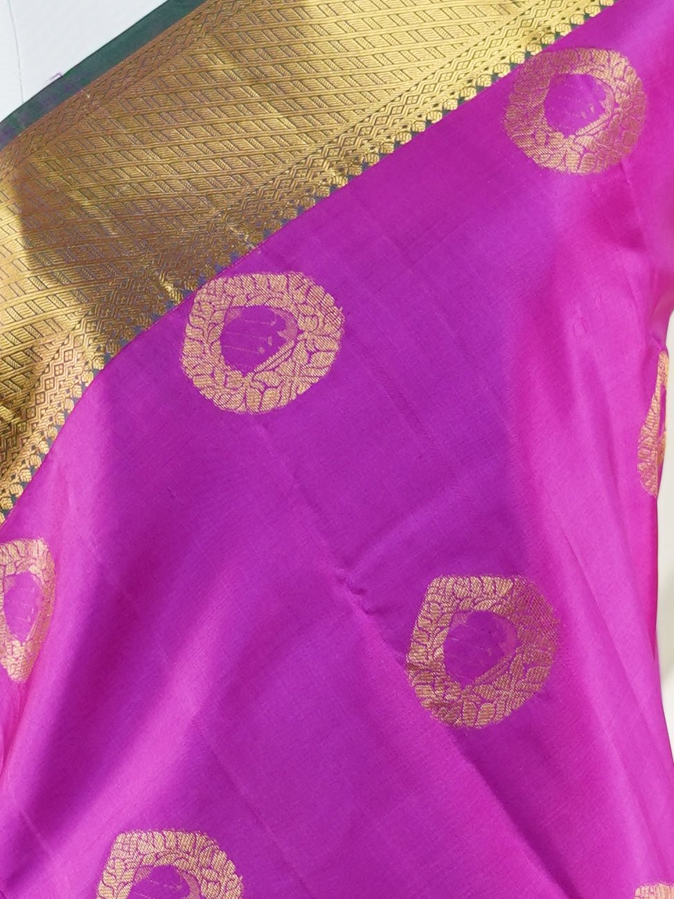 Kanchipuram Silk Pink 100% Pure Silk  - Manoranjitham Weaves - Handloom Store