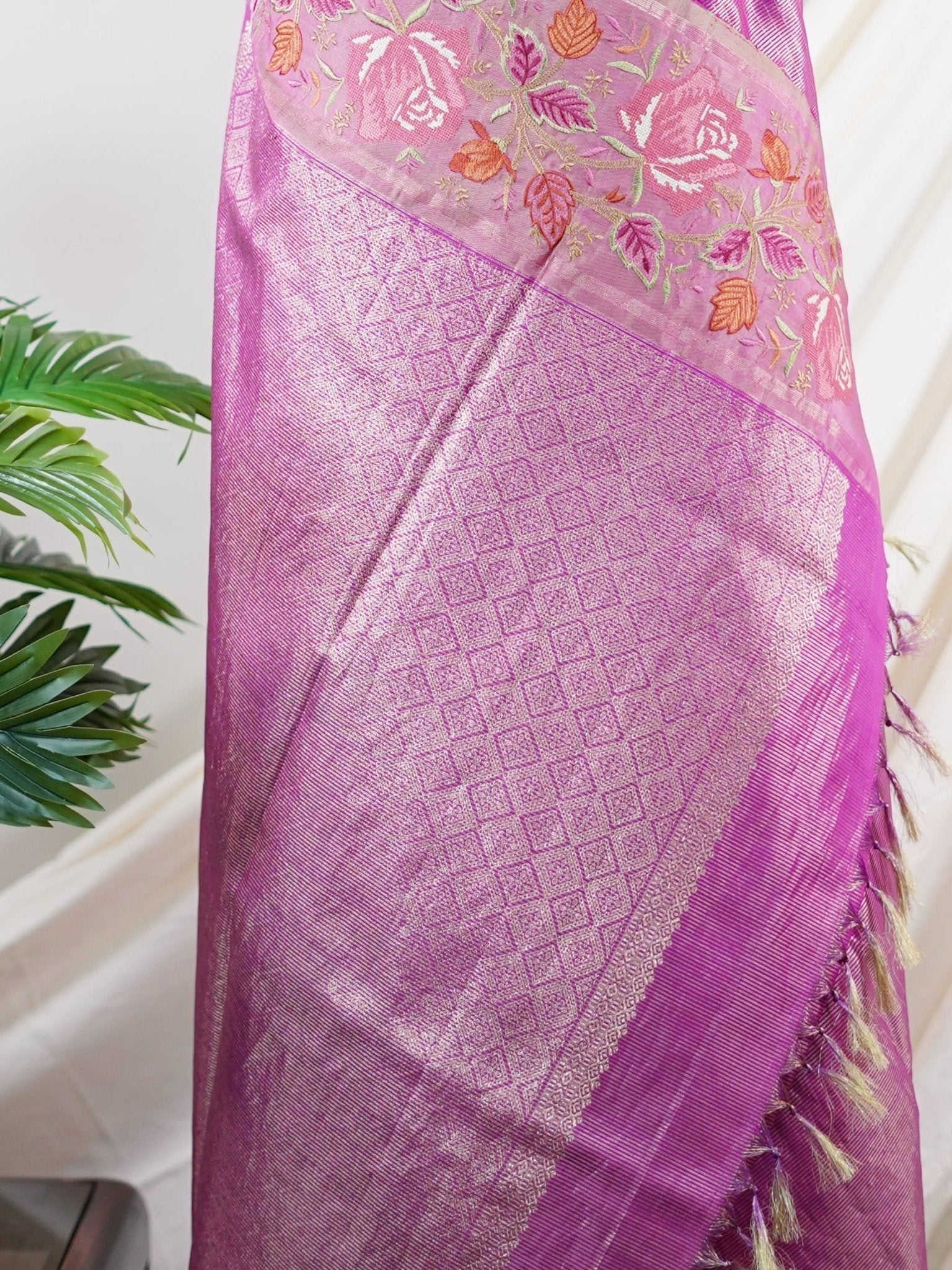 Kanchipuram Silk  100% Pure Silk  - Manoranjitham Weaves - Handloom Store