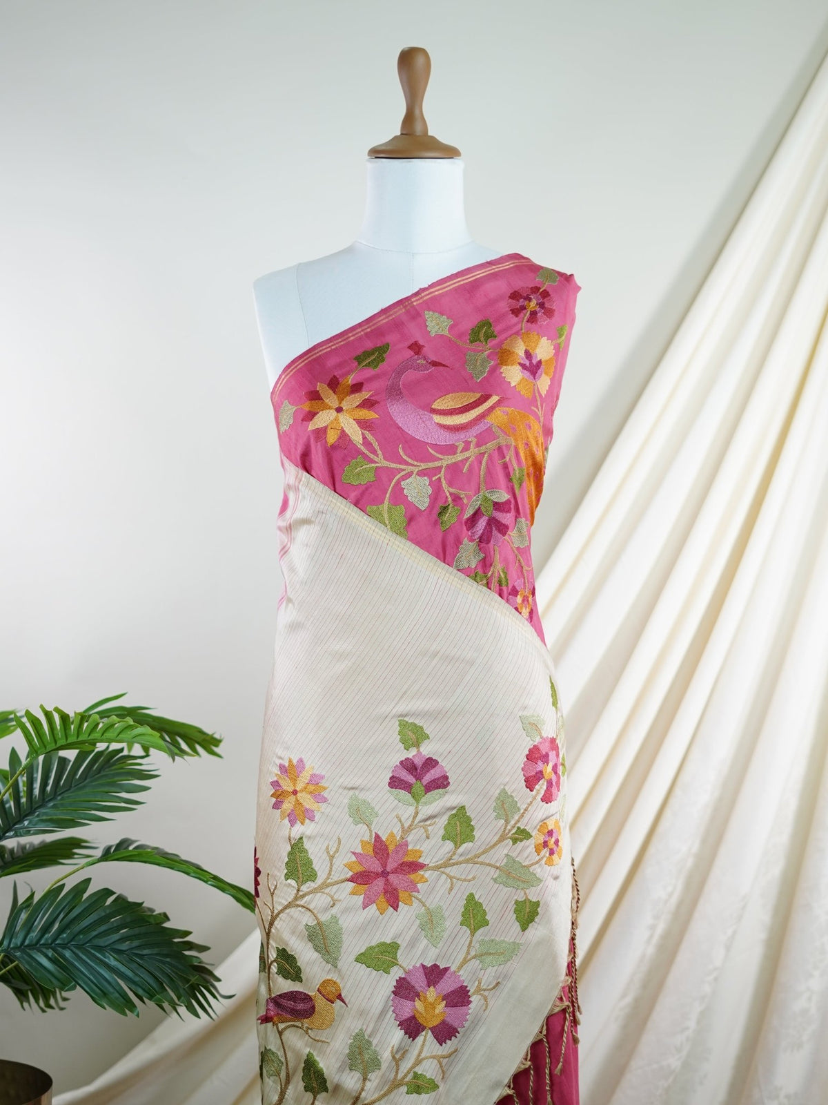 Tussar  100% Pure Silk  - Manoranjitham Weaves - Handloom Store