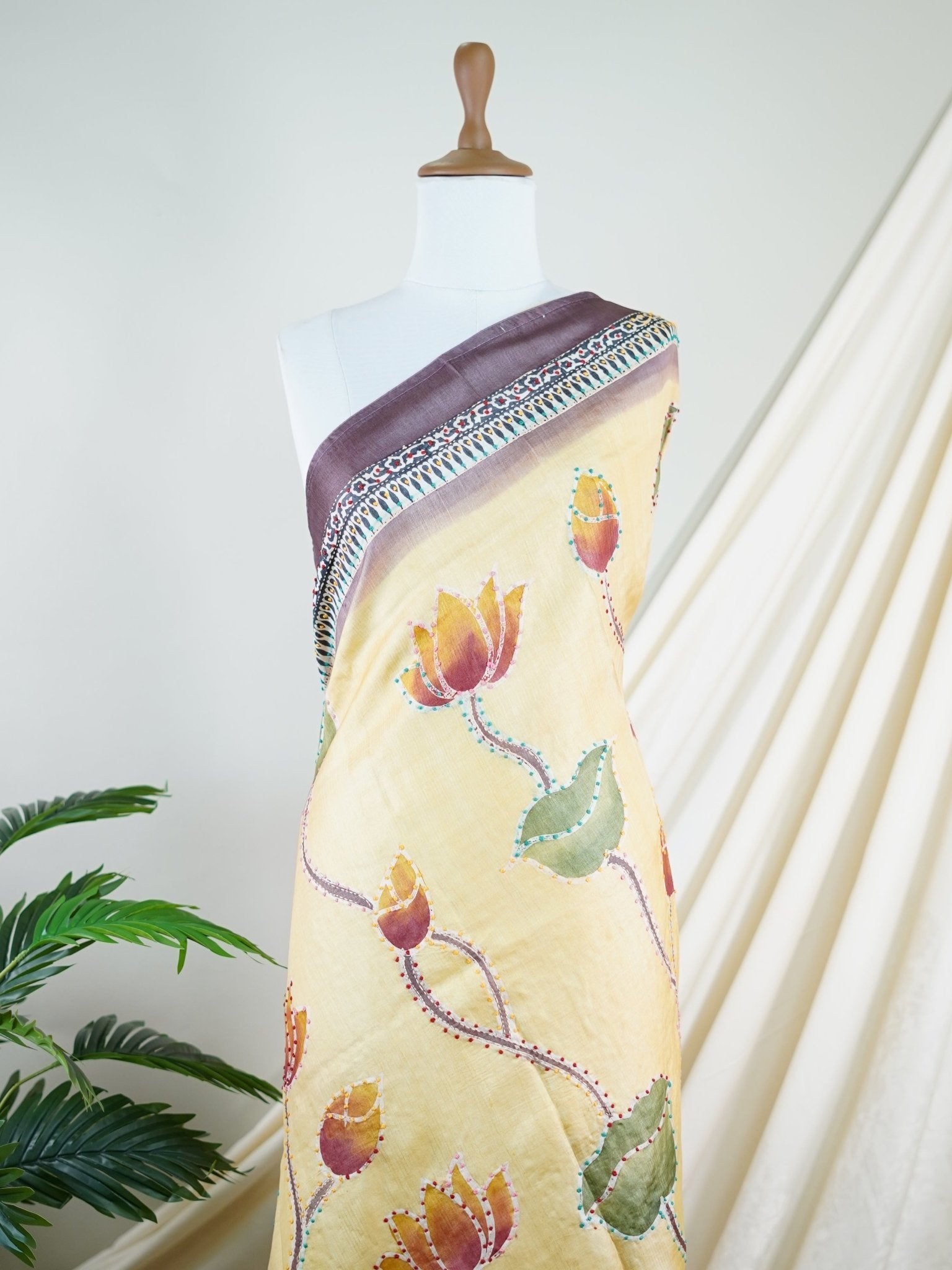 Tussar  100% Pure Tussar - Manoranjitham Weaves - Handloom Store