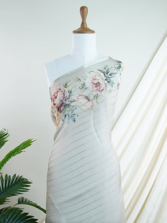 Kora Grey Kora - Manoranjitham Weaves - Handloom Store