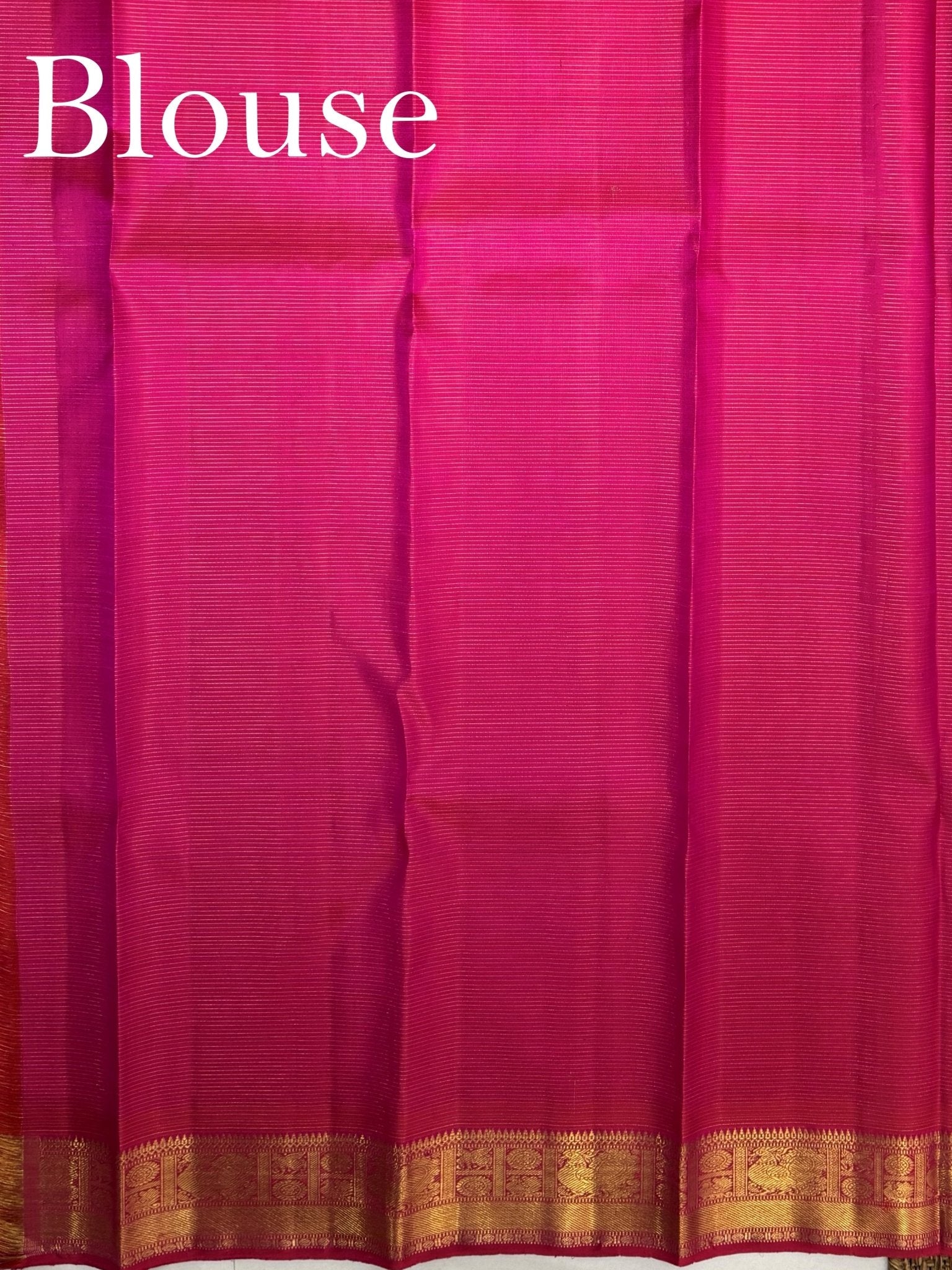 Kanchipuram Silk Pink 100% Pure Silk  - Manoranjitham Weaves - Handloom Store