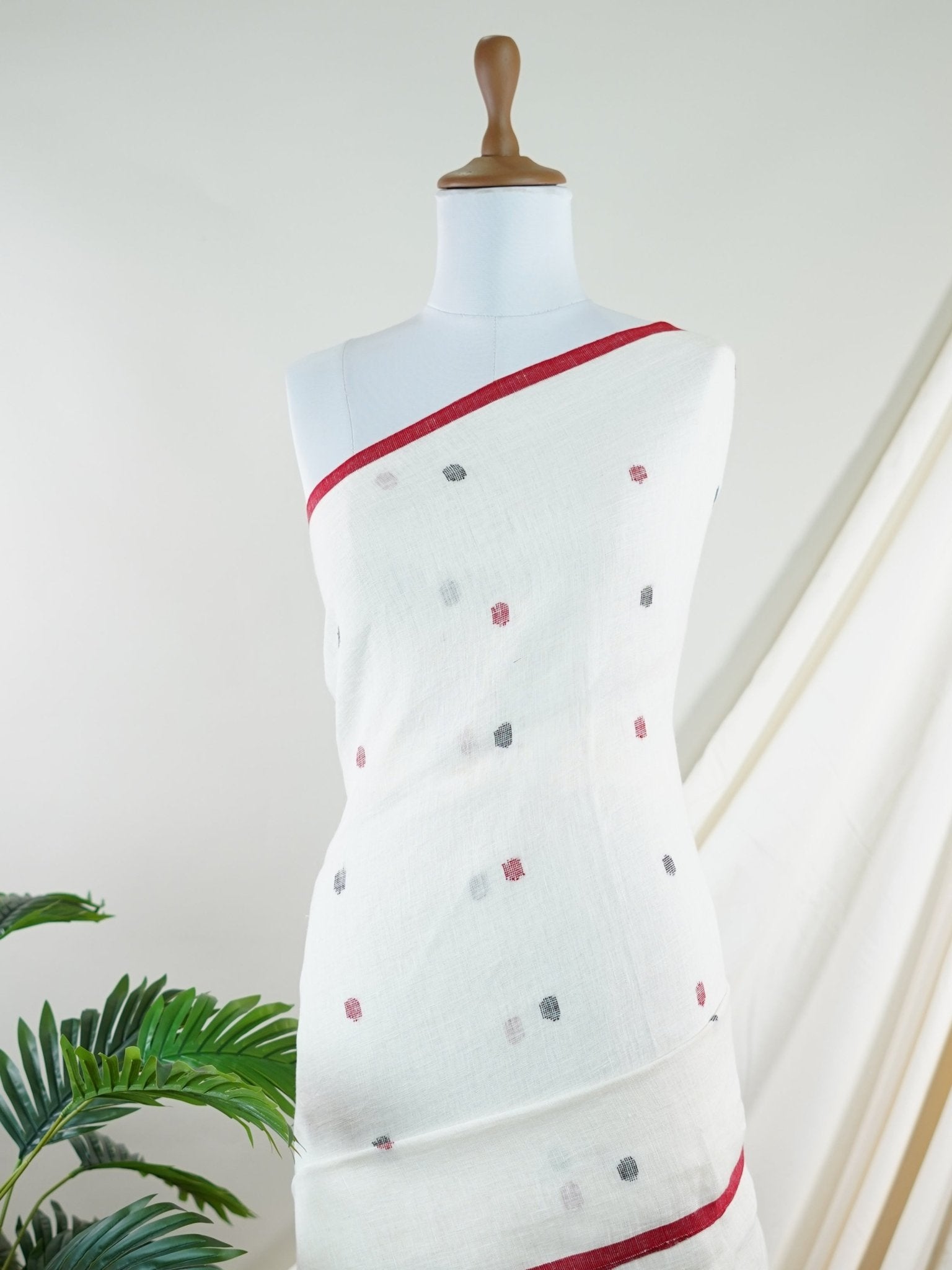 Linen Cream 100% Pure Linen - Manoranjitham Weaves - Handloom Store