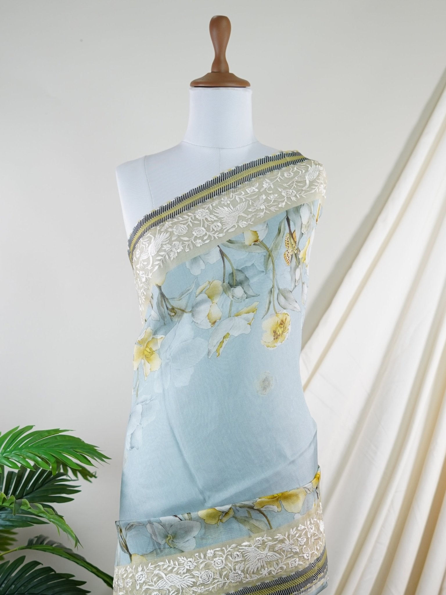 Tussar  Organza - Manoranjitham Weaves - Handloom Store