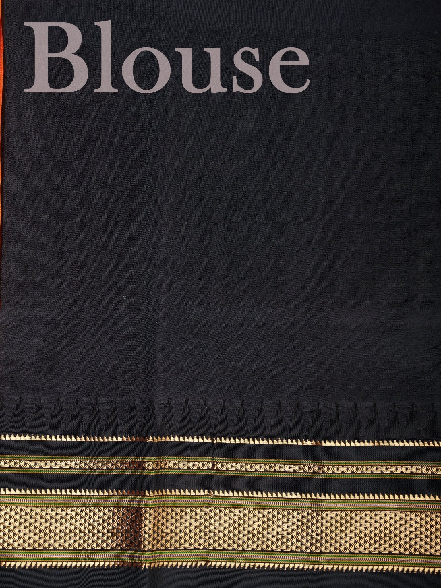 Narayanpet Orange 100% Pure Silk  - Manoranjitham Weaves - Handloom Store