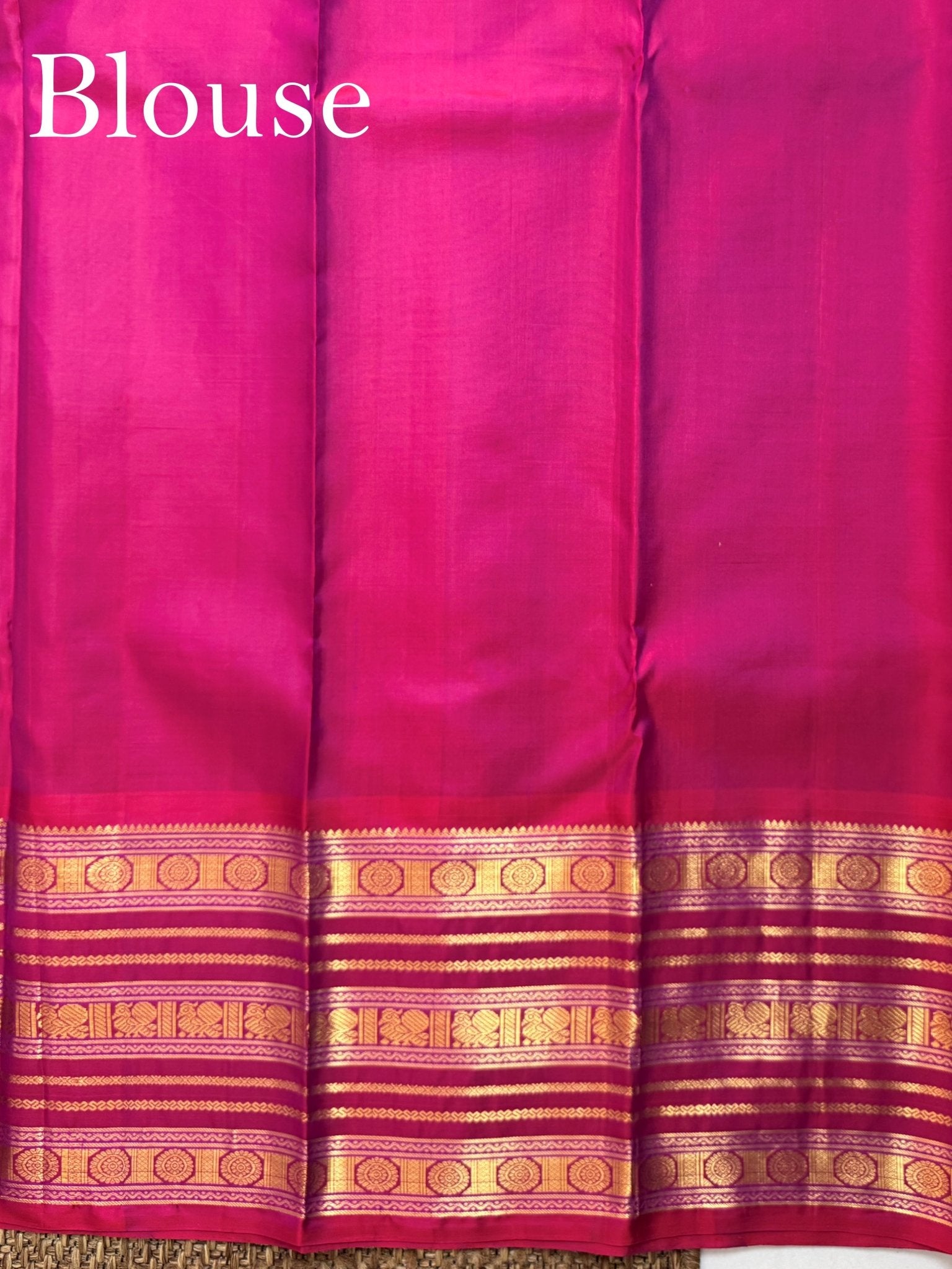 Kanchipuram Silk Beige 100% Pure Silk  - Manoranjitham Weaves - Handloom Store