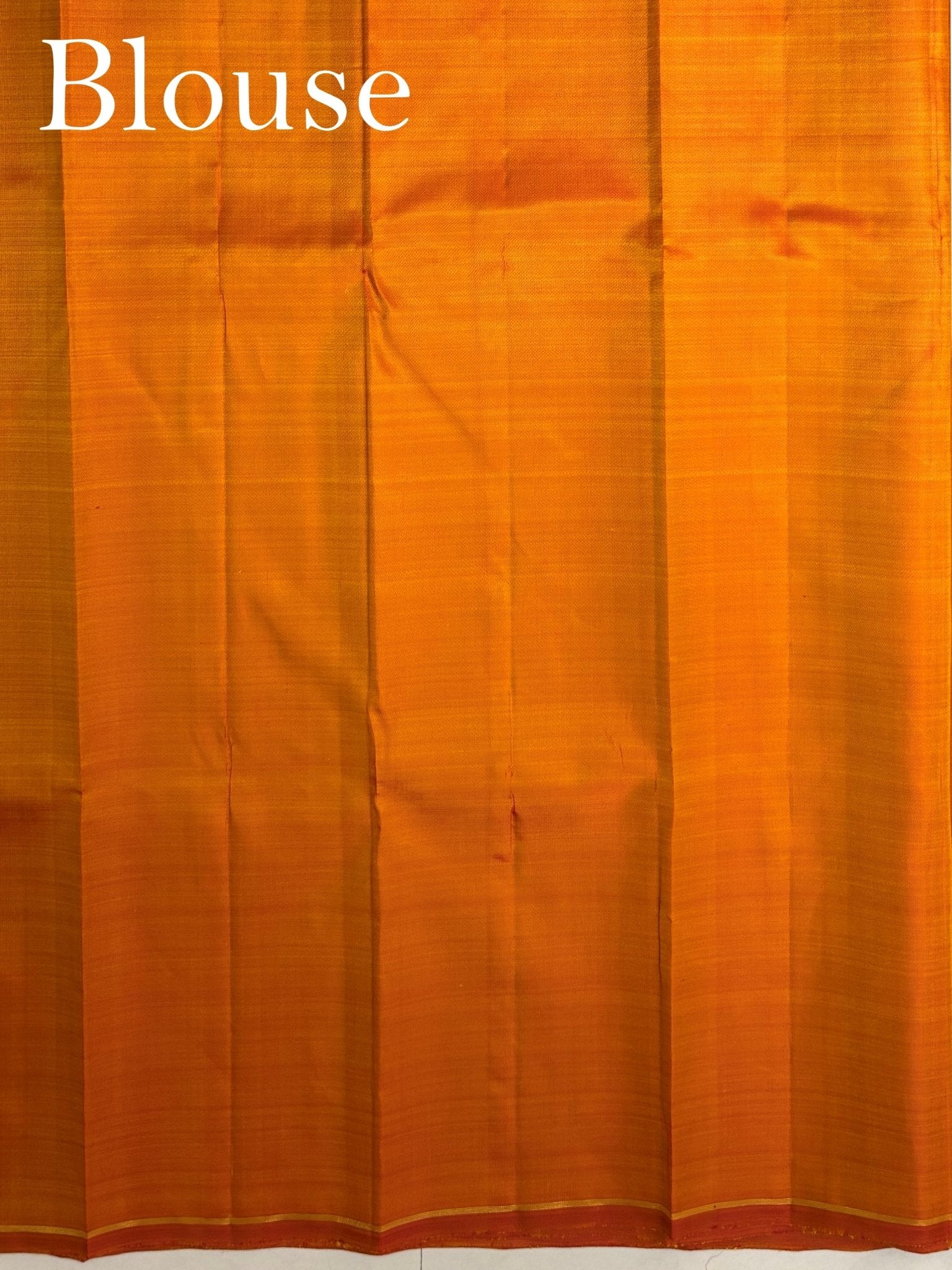 Kanchipuram Silk Orange 100% Pure Silk  - Manoranjitham Weaves - Handloom Store