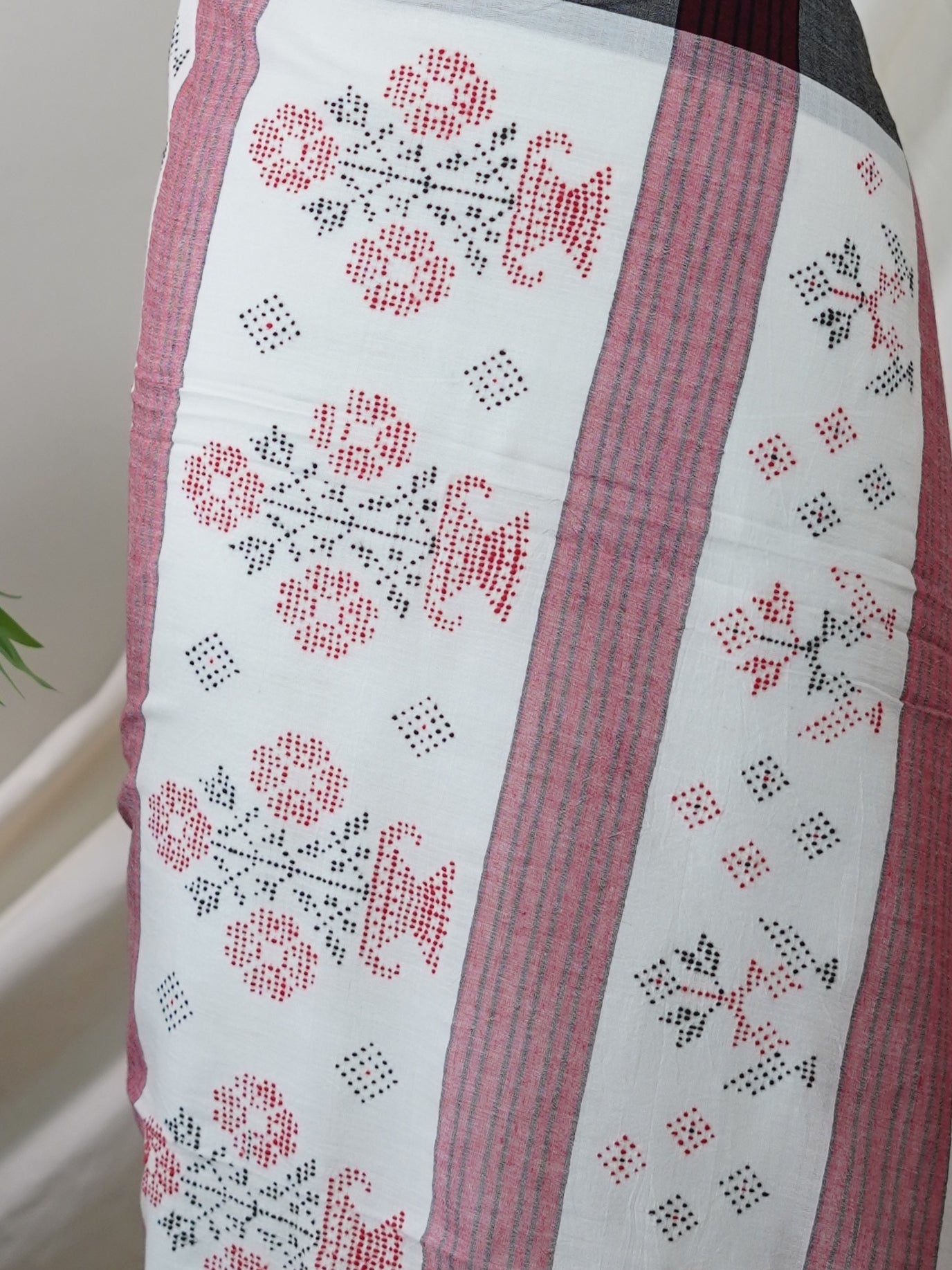 Handspun Cotton White 100% Pure Cotton - Manoranjitham Weaves - Handloom Store