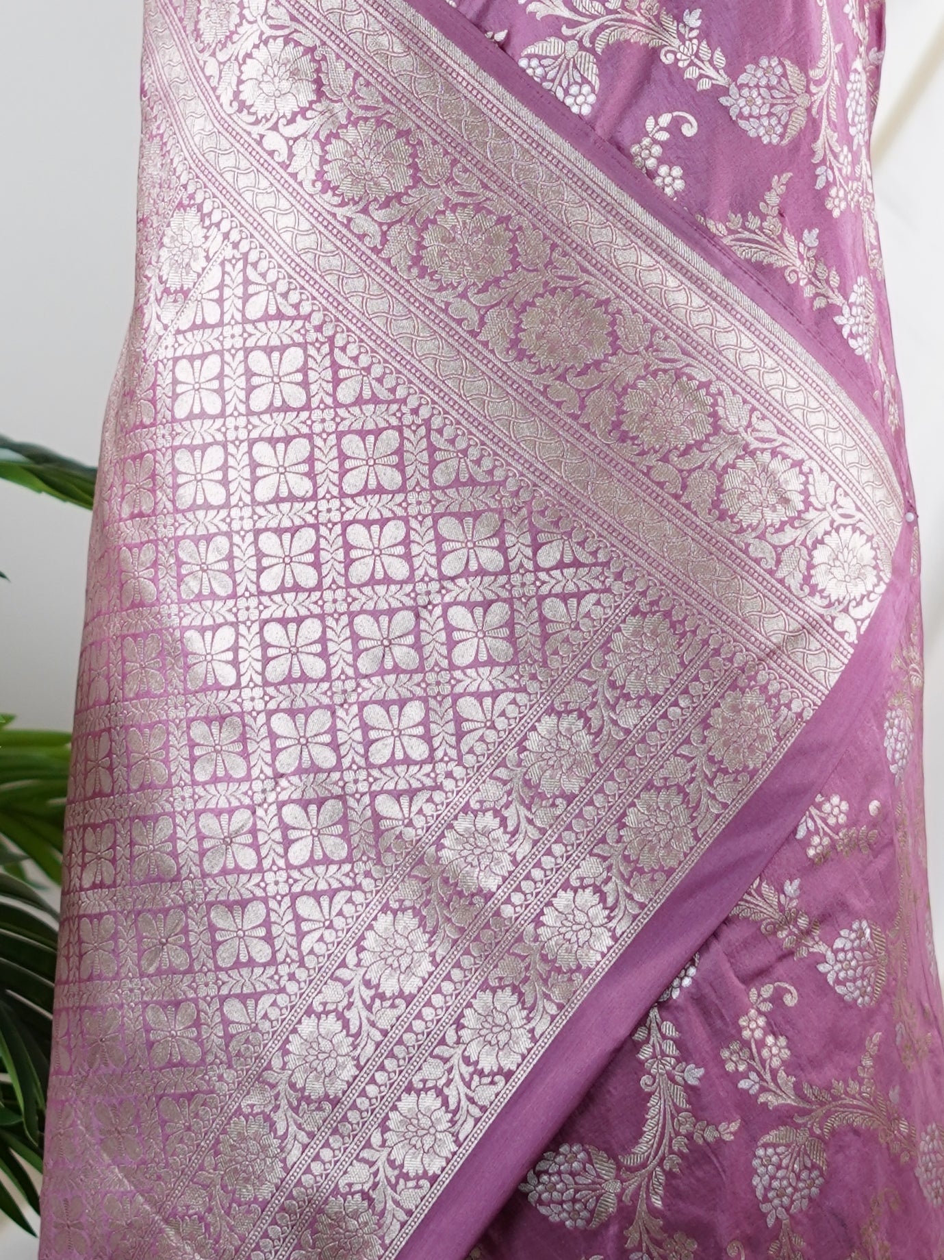 Katan Dark Red  100% Pure Katan Silk - Manoranjitham Weaves - Handloom Store