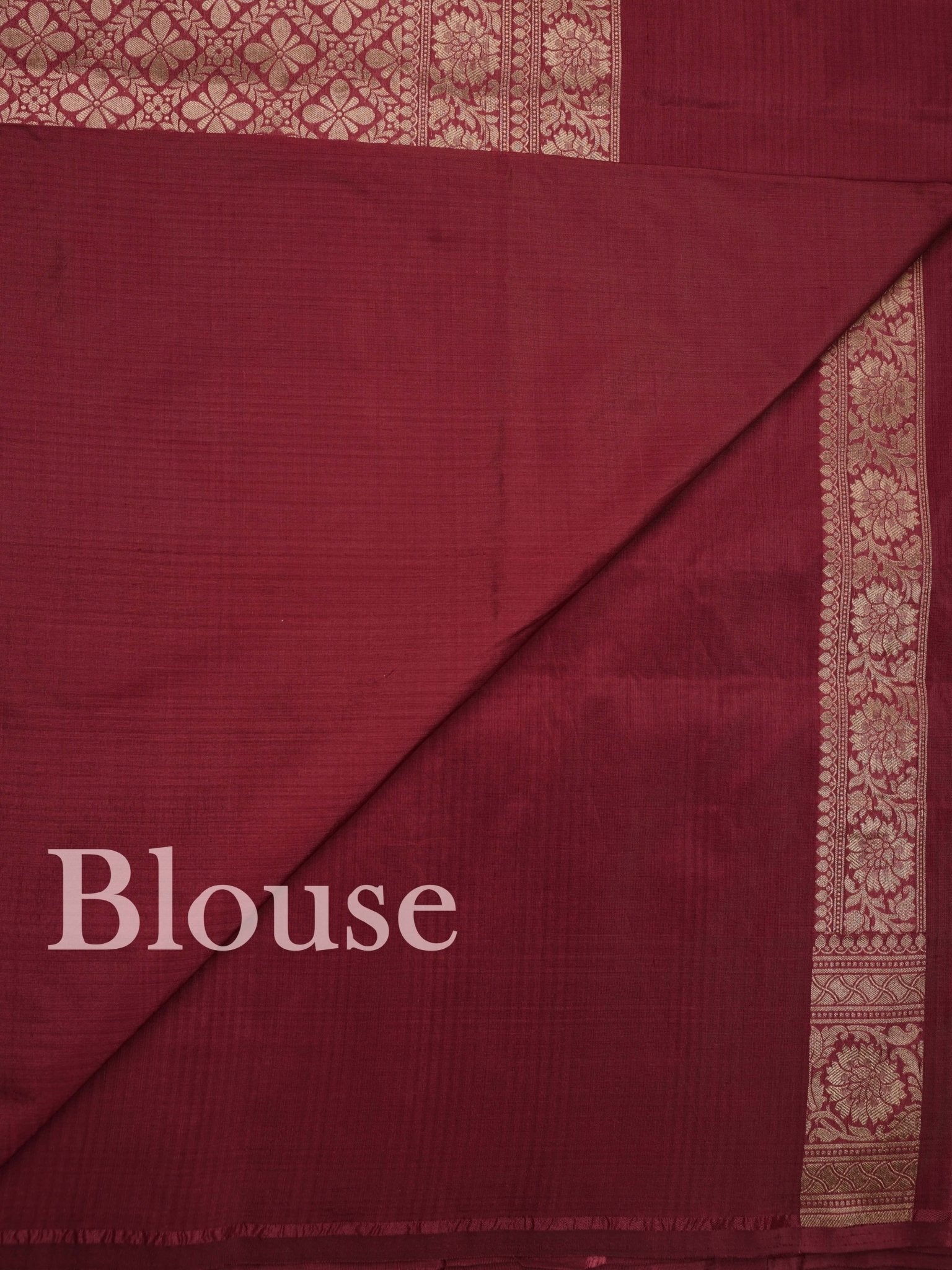 Katan Dark Red  100% Pure Katan Silk - Manoranjitham Weaves - Handloom Store