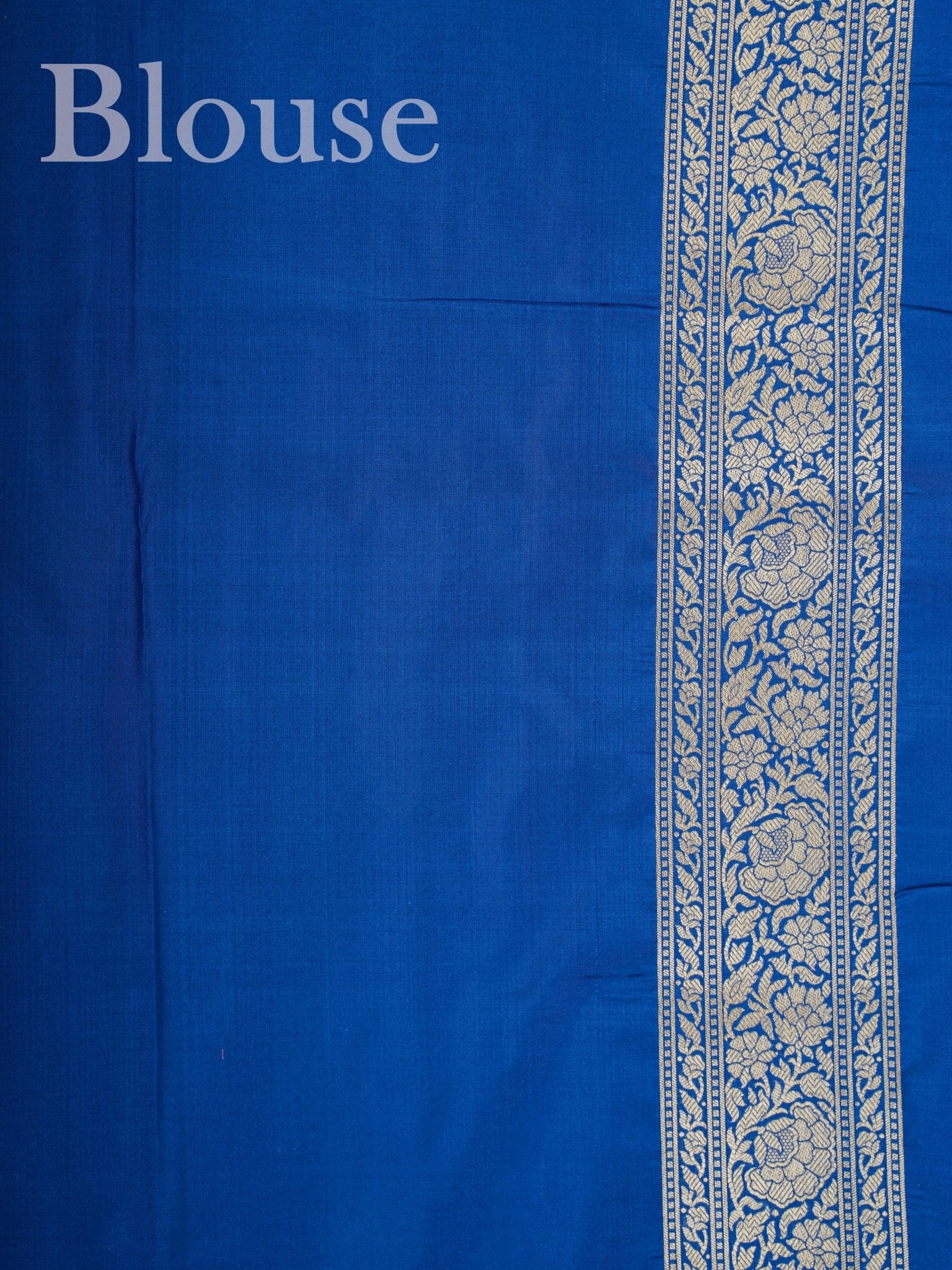Katan Navy Blue 100% Pure Katan Silk - Manoranjitham Weaves - Handloom Store