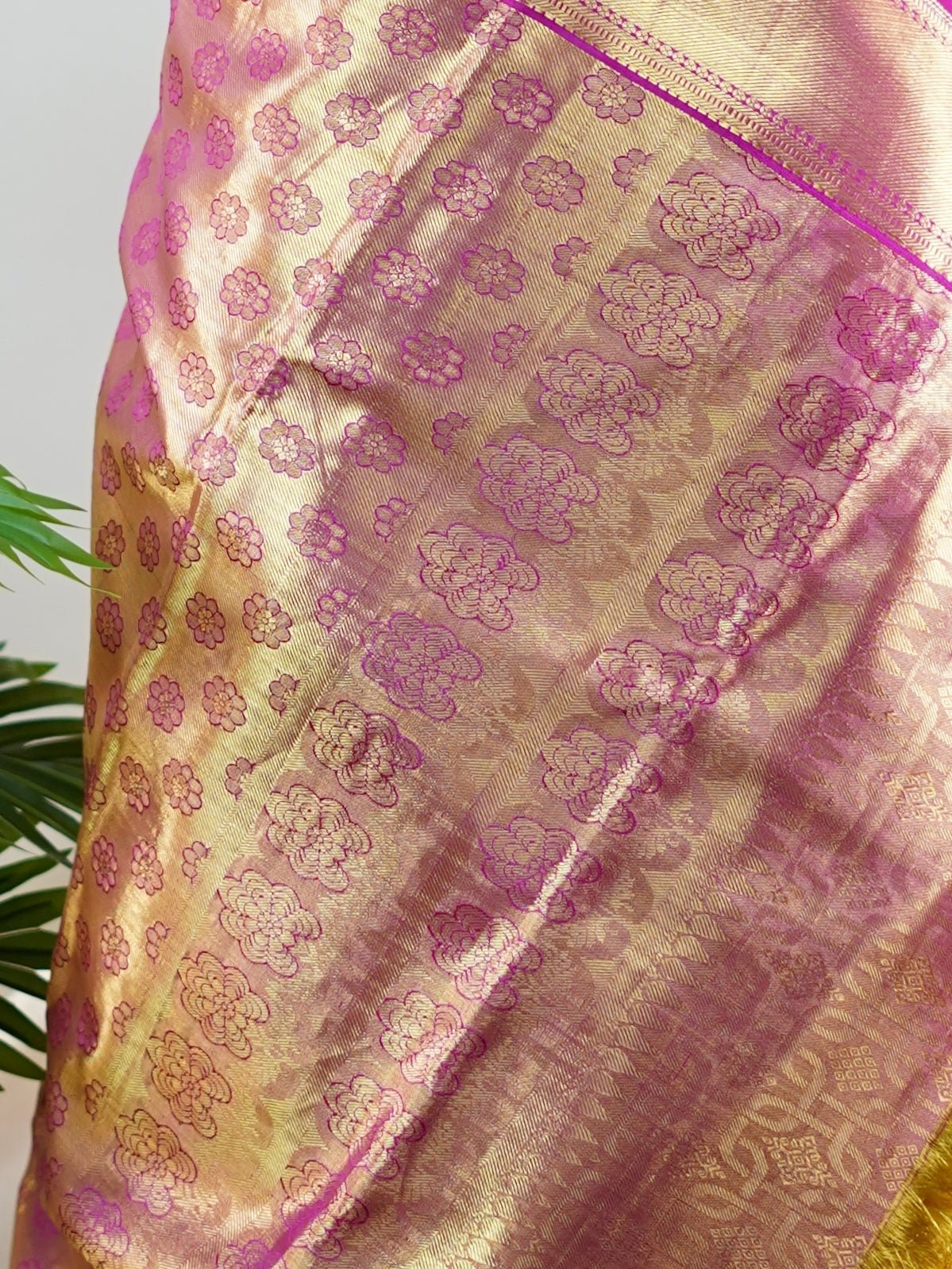 Kanchipuram Silk Yellow 100% Pure Silk  - Manoranjitham Weaves - Handloom Store