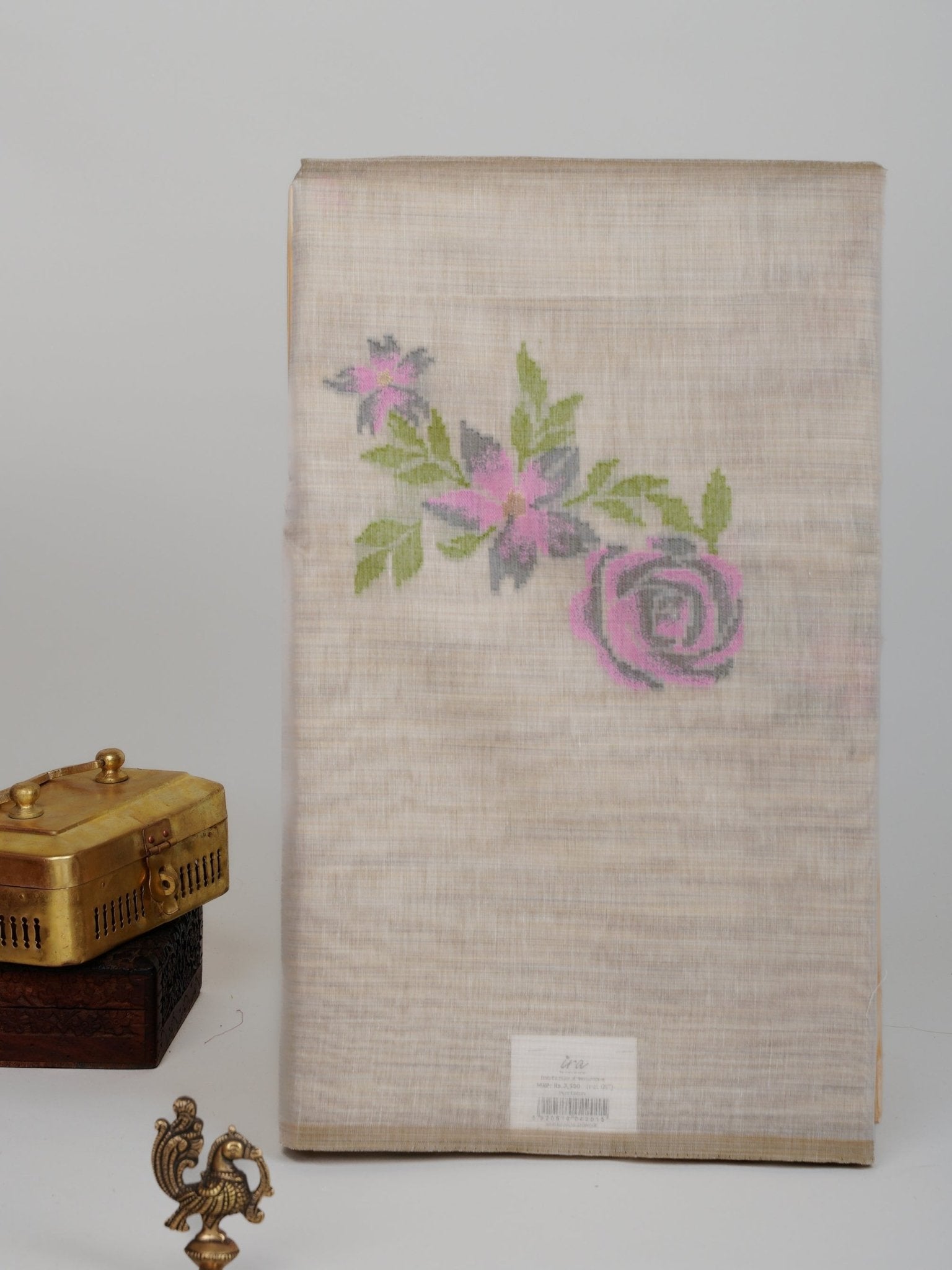 Cotton Grey 100% Pure Cotton - Manoranjitham Weaves - Handloom Store