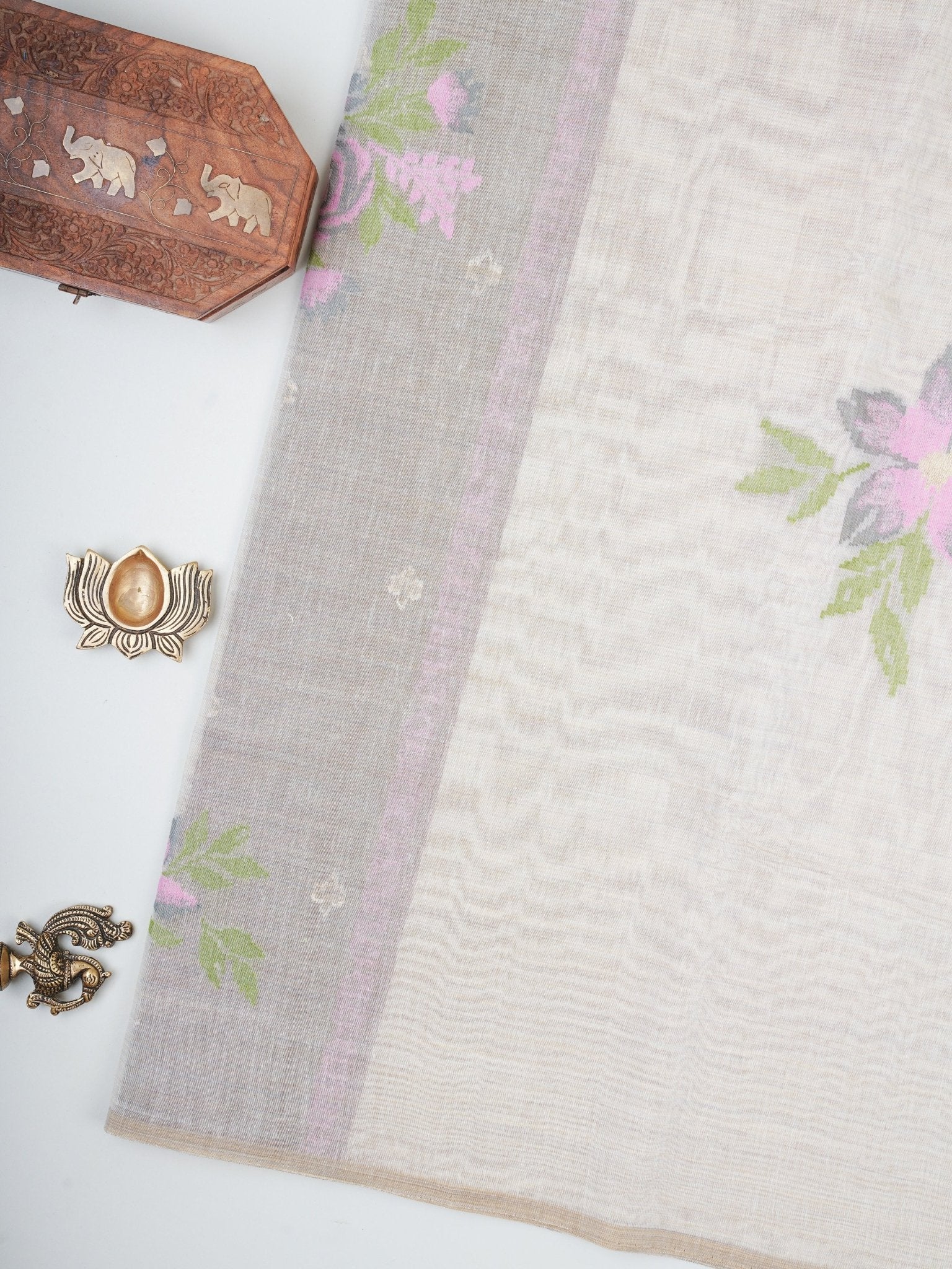 Cotton Grey 100% Pure Cotton - Manoranjitham Weaves - Handloom Store