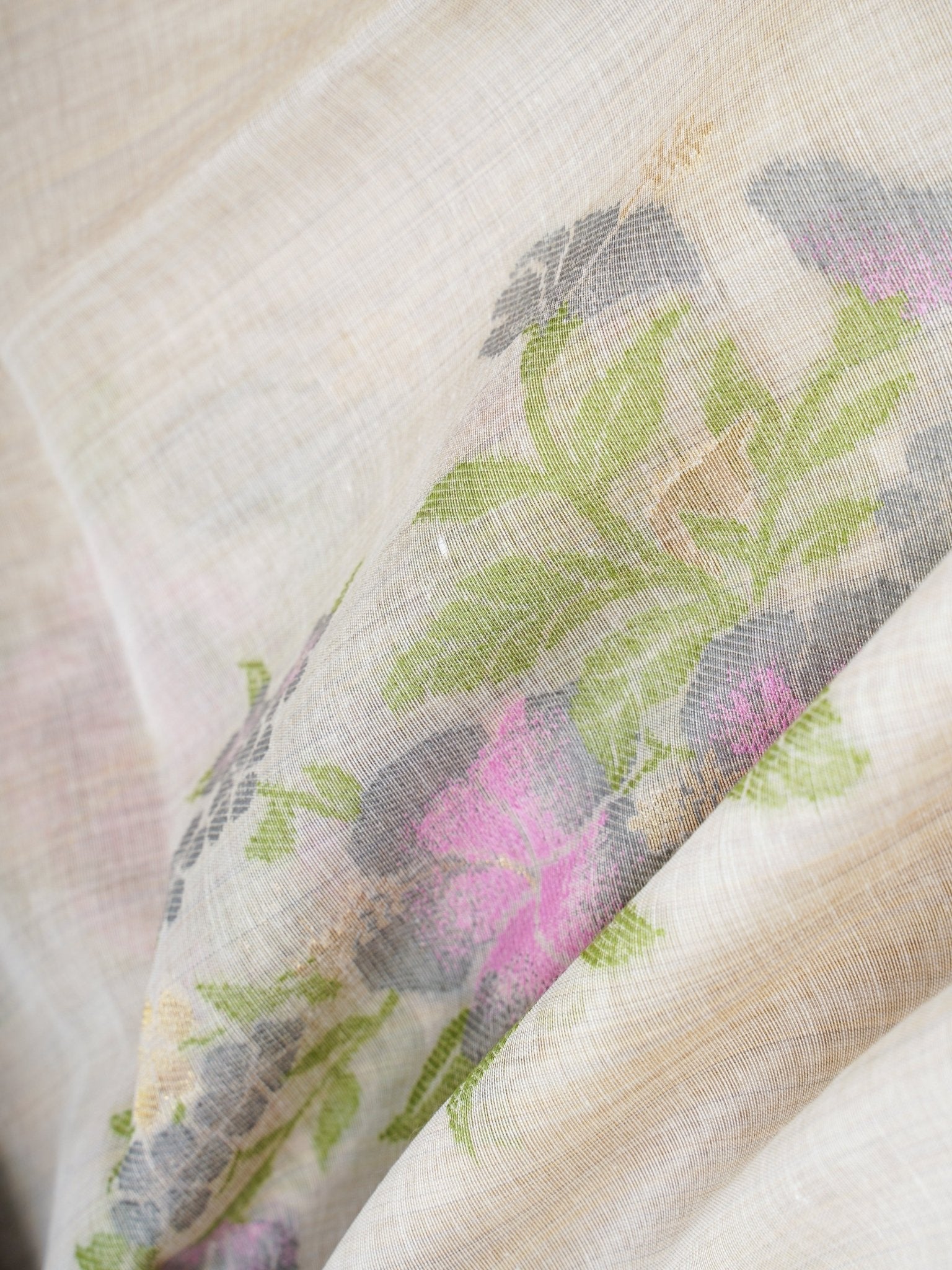 Cotton Grey 100% Pure Cotton - Manoranjitham Weaves - Handloom Store