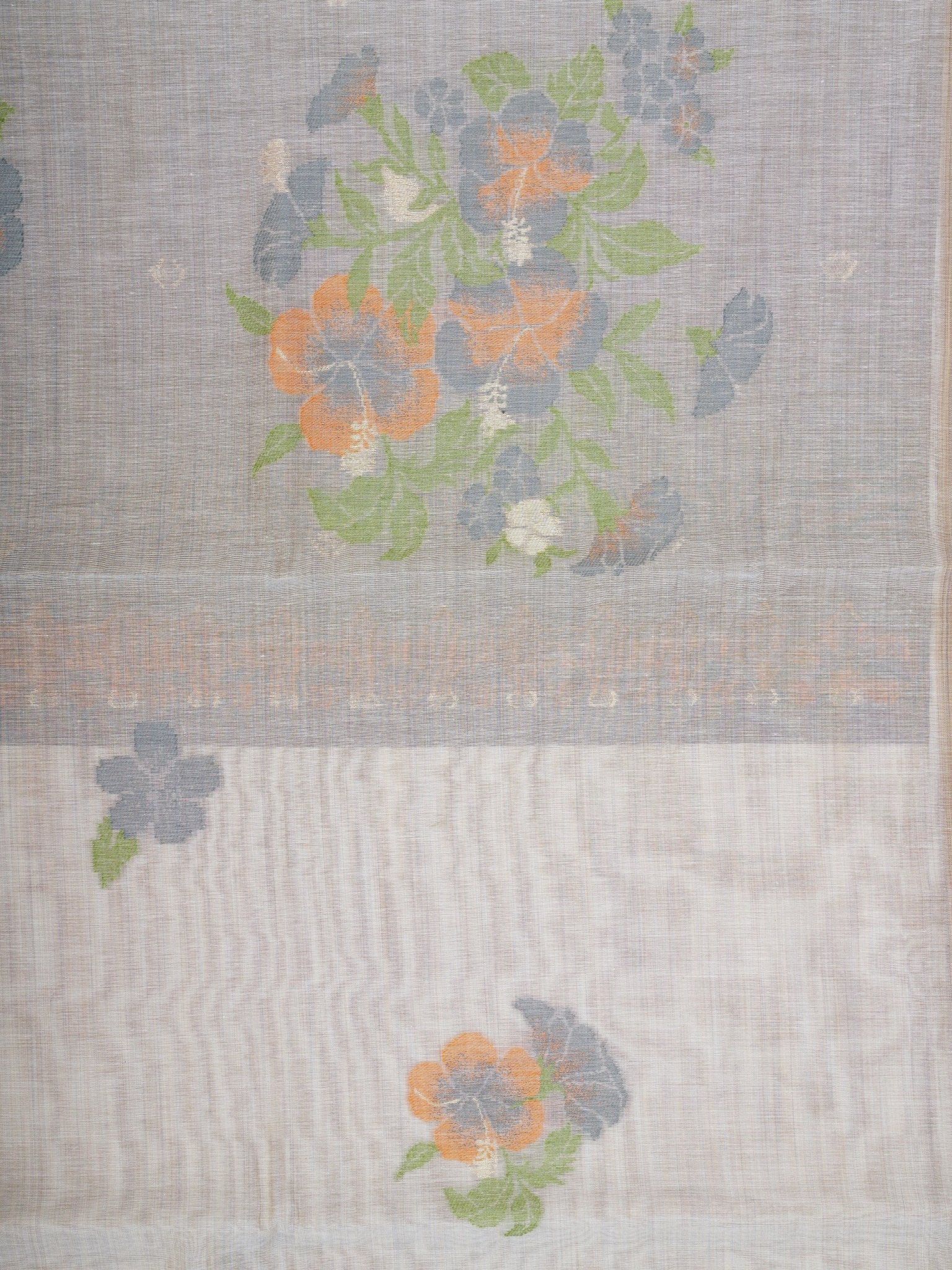 Cotton Grey 100% Pure Cotton - Manoranjitham Weaves - Handloom Store